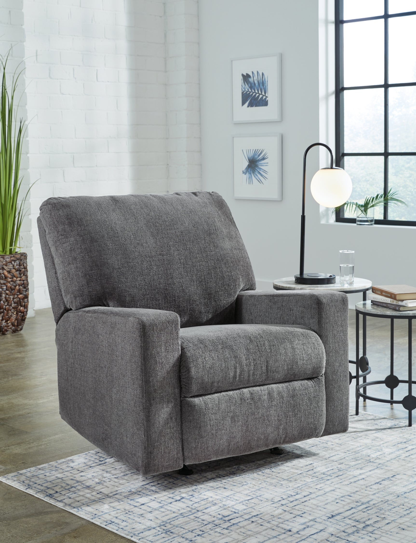 Tampa Furniture Outlet - Ashley Furniture - Rannis Living Room - Rocker Recliner / Pewter - 5360225