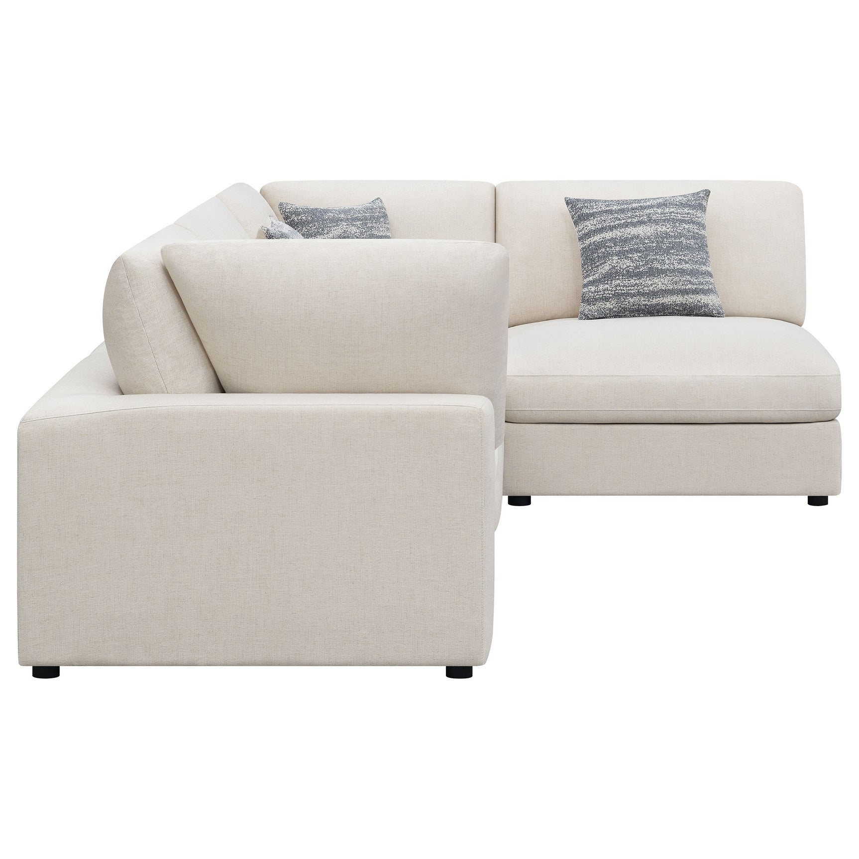 Serene 4-piece Upholstered Modular Sectional Sofa Beige - Tampa Furniture Outlet