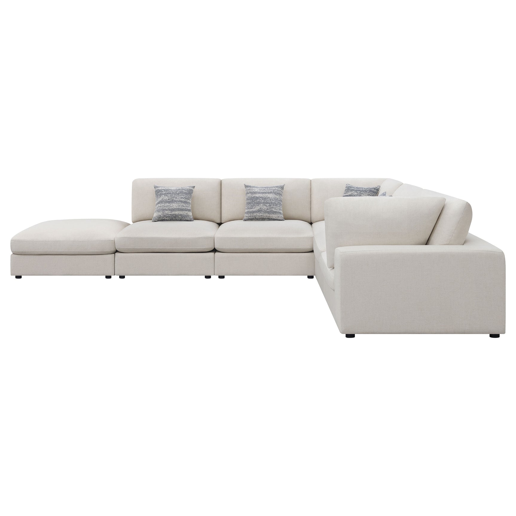Serene 6-piece Upholstered Modular Sectional Sofa Beige - Tampa Furniture Outlet