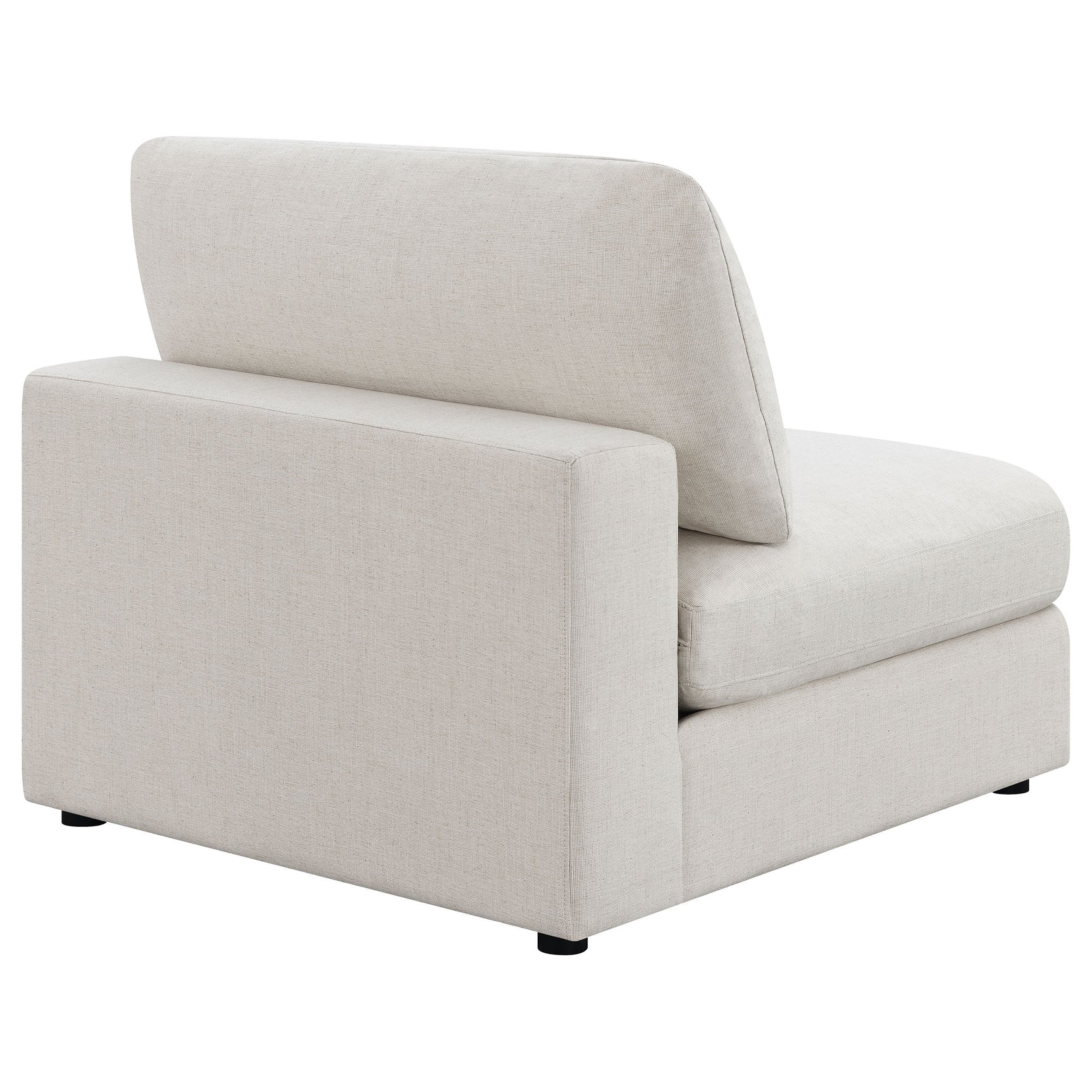 Serene Upholstered Armless Chair Beige - Tampa Furniture Outlet