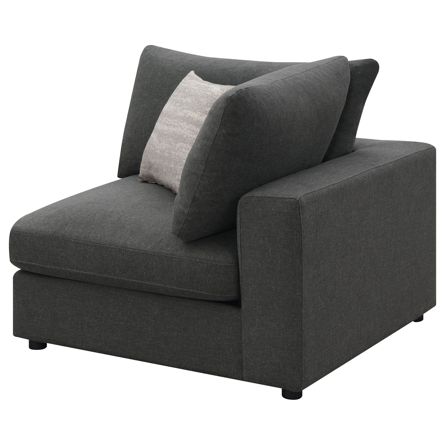 Serene Upholstered Corner Charcoal - Tampa Furniture Outlet
