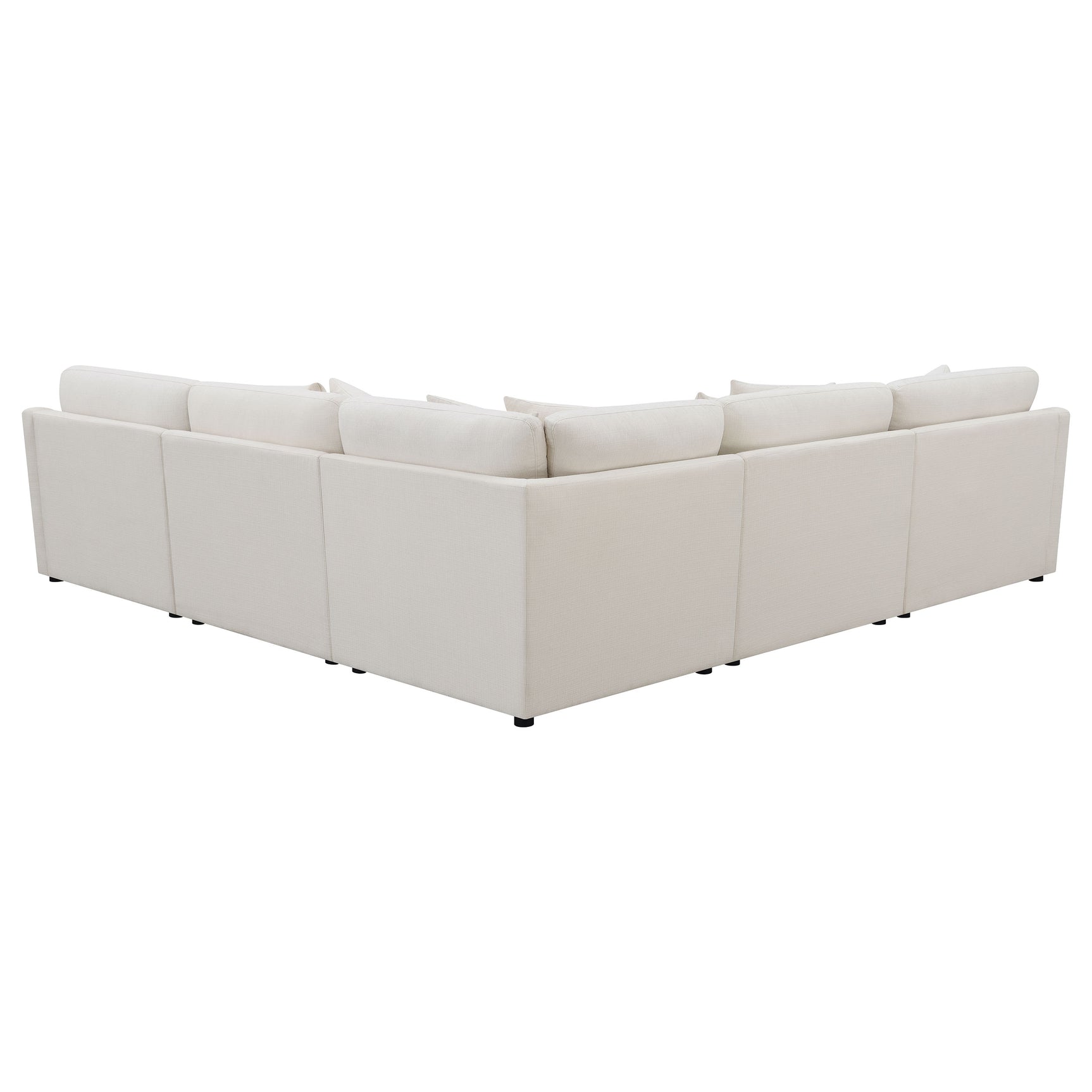 Hobson 6-piece Upholstered Modular Sectional Sofa Ivory - Tampa Furniture Outlet