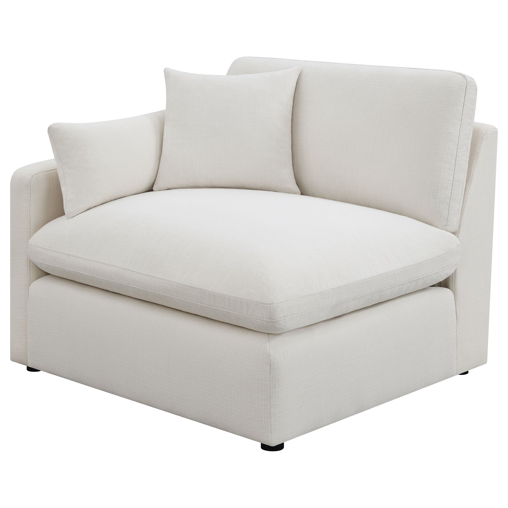 Hobson 6-piece Upholstered Modular Sectional Sofa Ivory - Tampa Furniture Outlet
