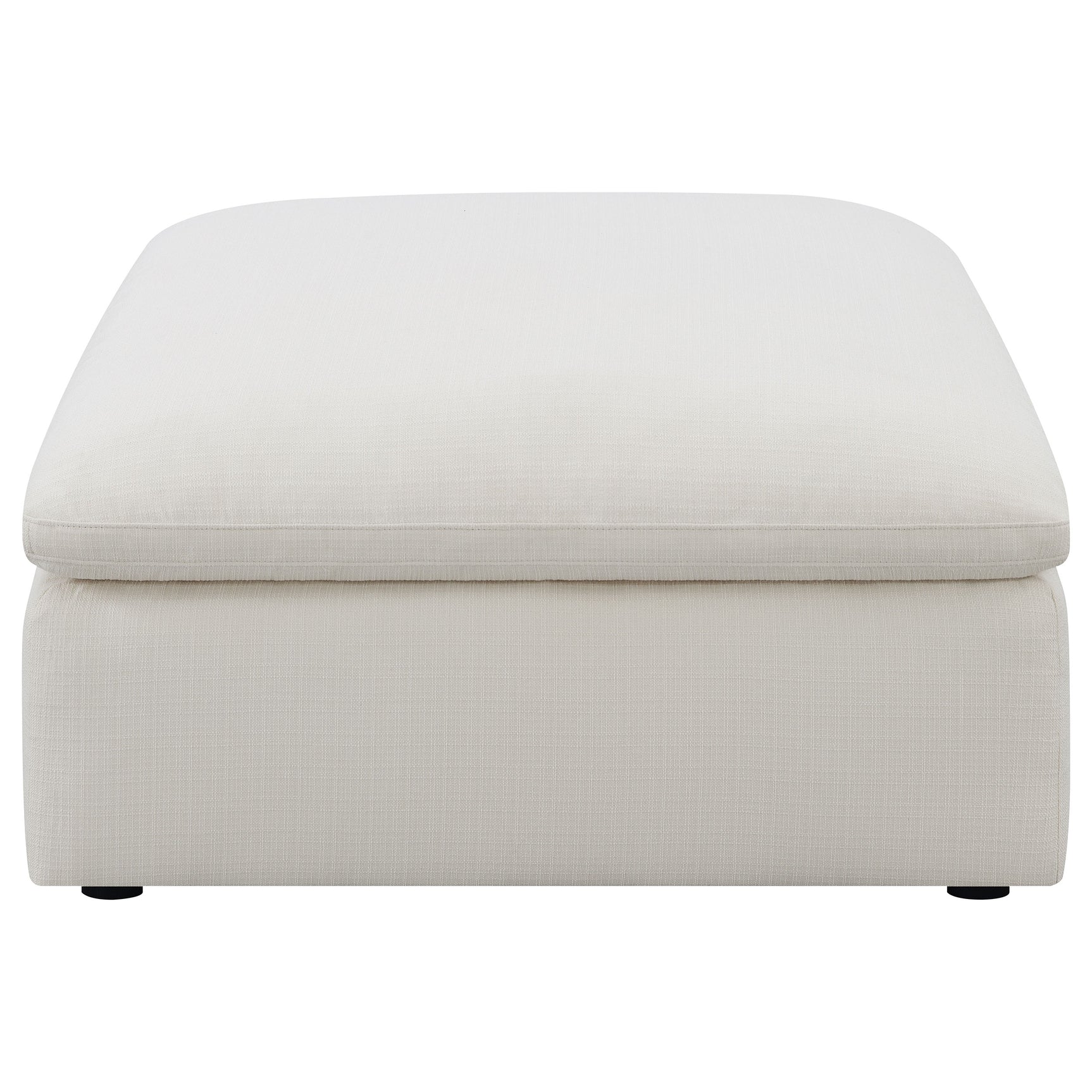 Hobson Square Upholstered Ottoman Ivory - Tampa Furniture Outlet
