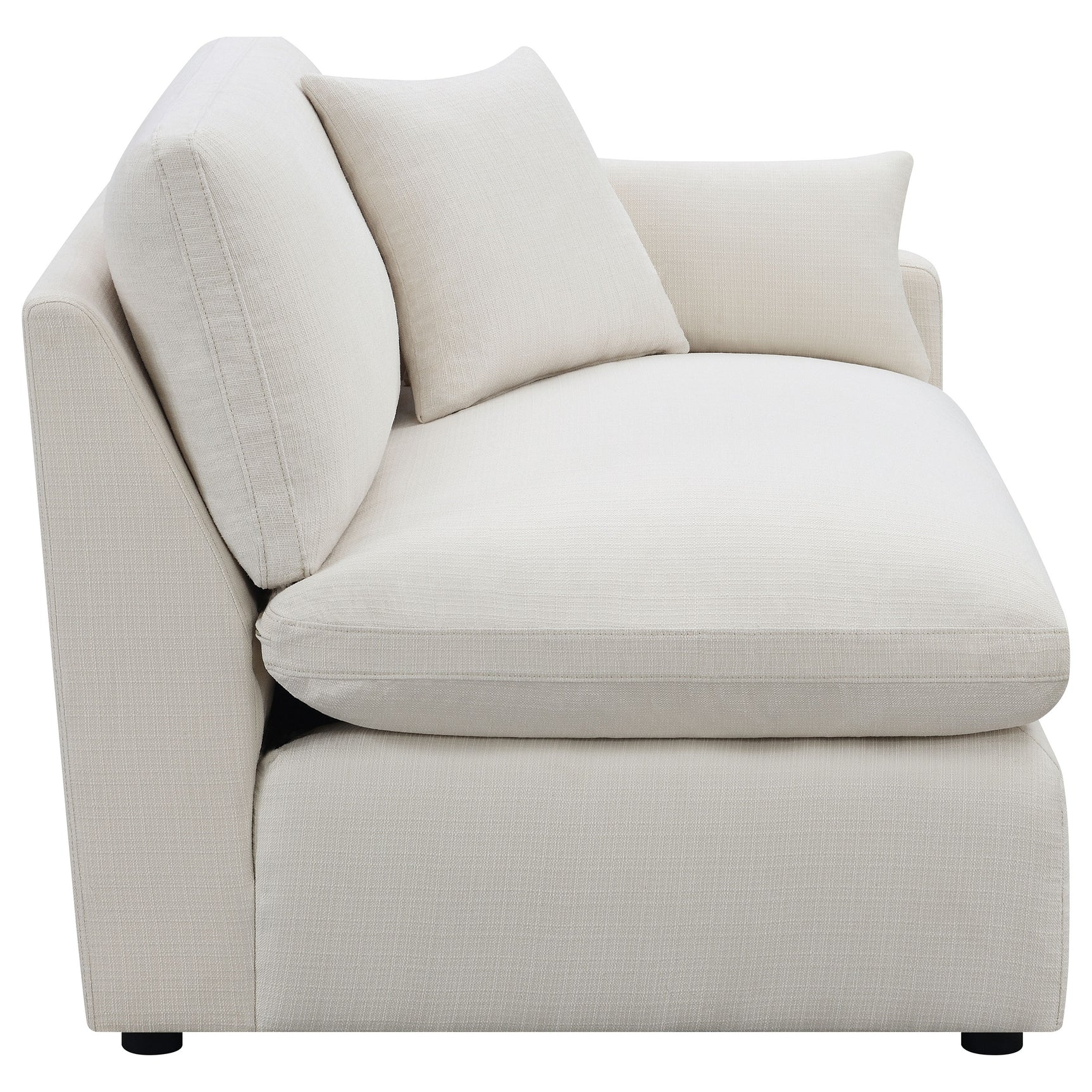 Hobson Upholstered LAF Chair Ivory - Tampa Furniture Outlet