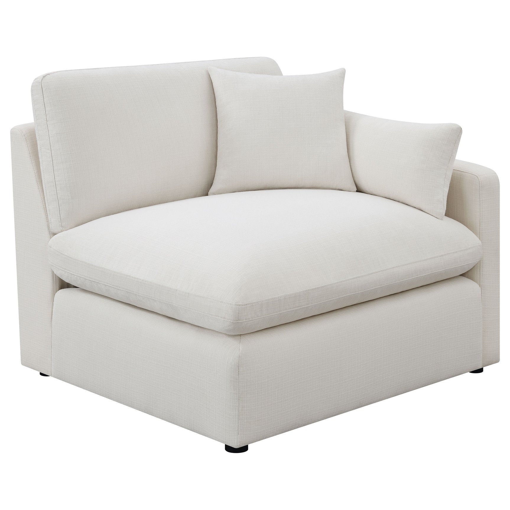 Tampa Furniture Outlet - Coaster - Hobson Upholstered RAF Chair Ivory - 551454RAF