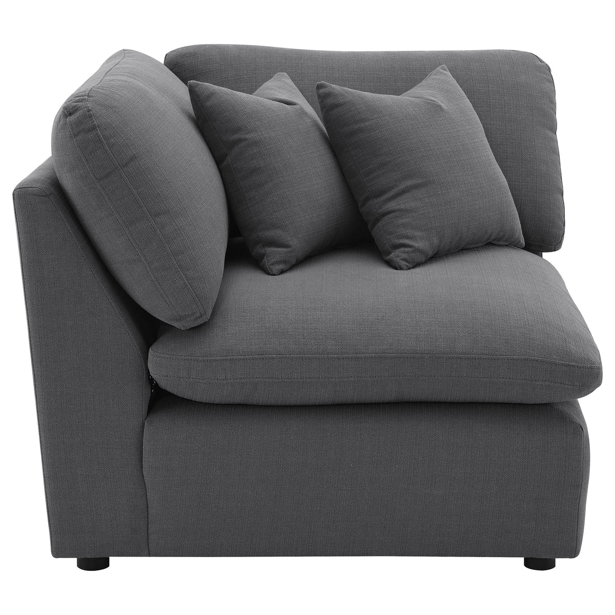 Hobson Upholstered Corner Charcoal