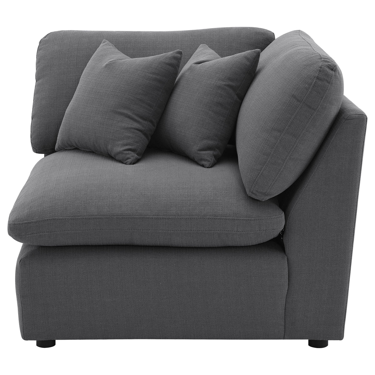Hobson Upholstered Corner Charcoal