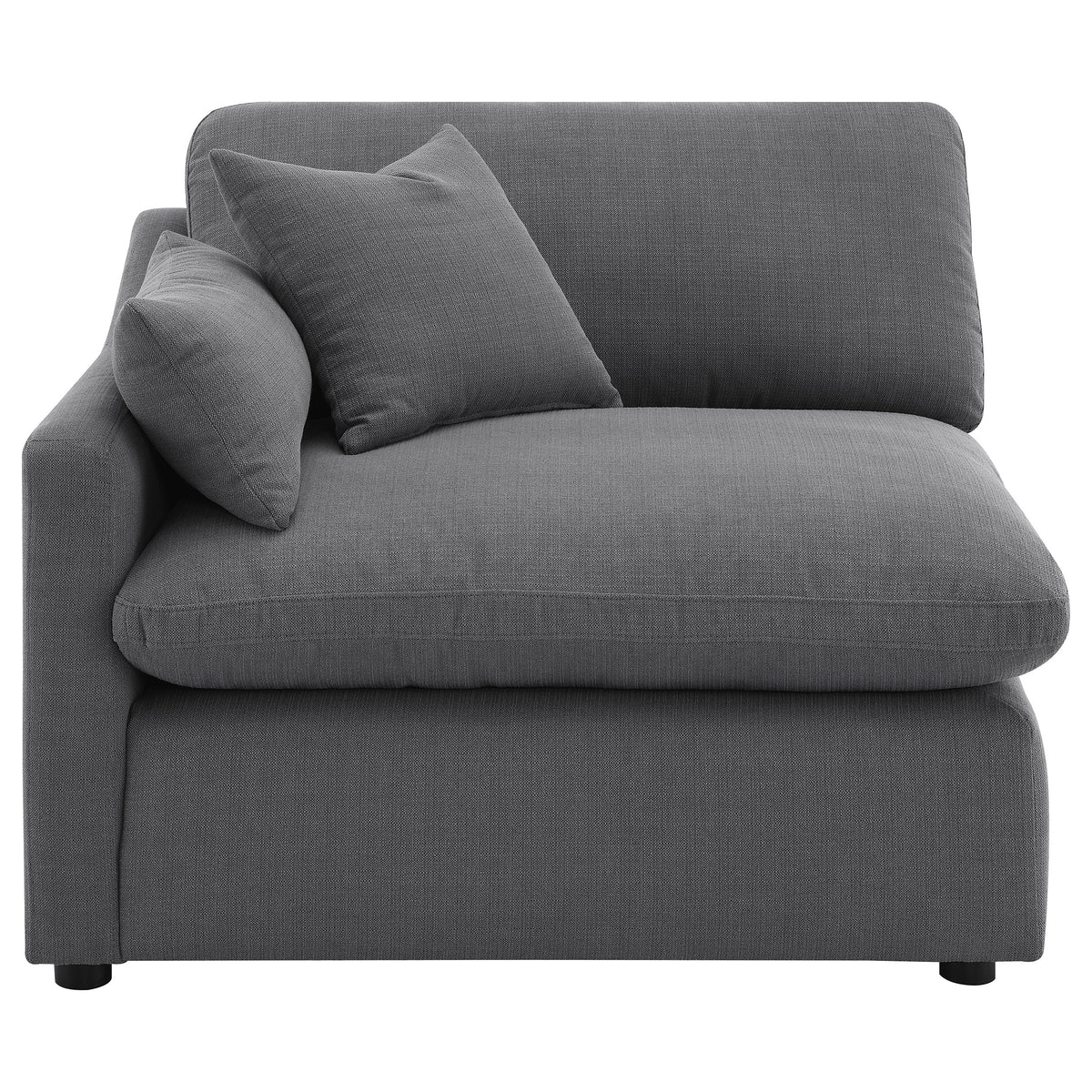 Hobson Upholstered LAF Chair Charcoal