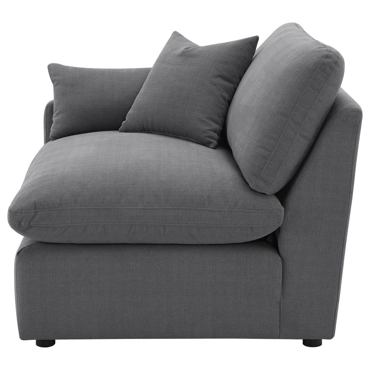 Hobson Upholstered LAF Chair Charcoal