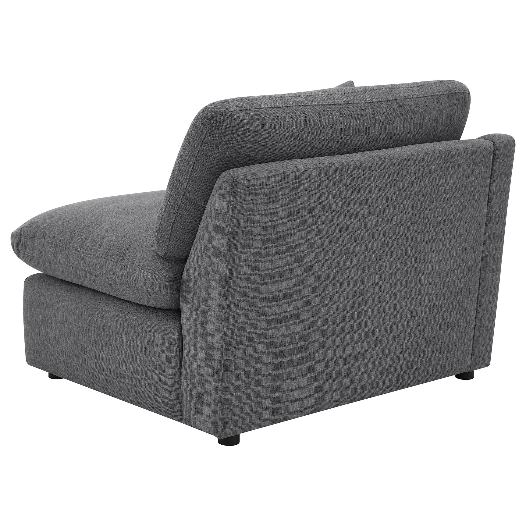 Hobson Upholstered LAF Chair Charcoal - Tampa Furniture Outlet