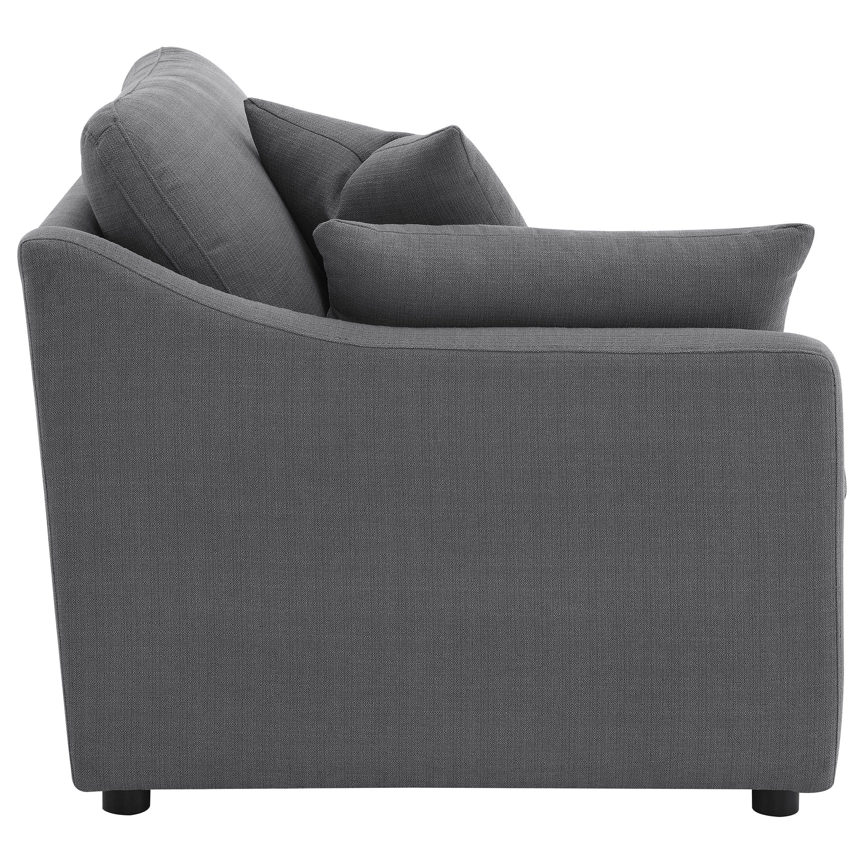 Hobson Upholstered LAF Chair Charcoal - Tampa Furniture Outlet