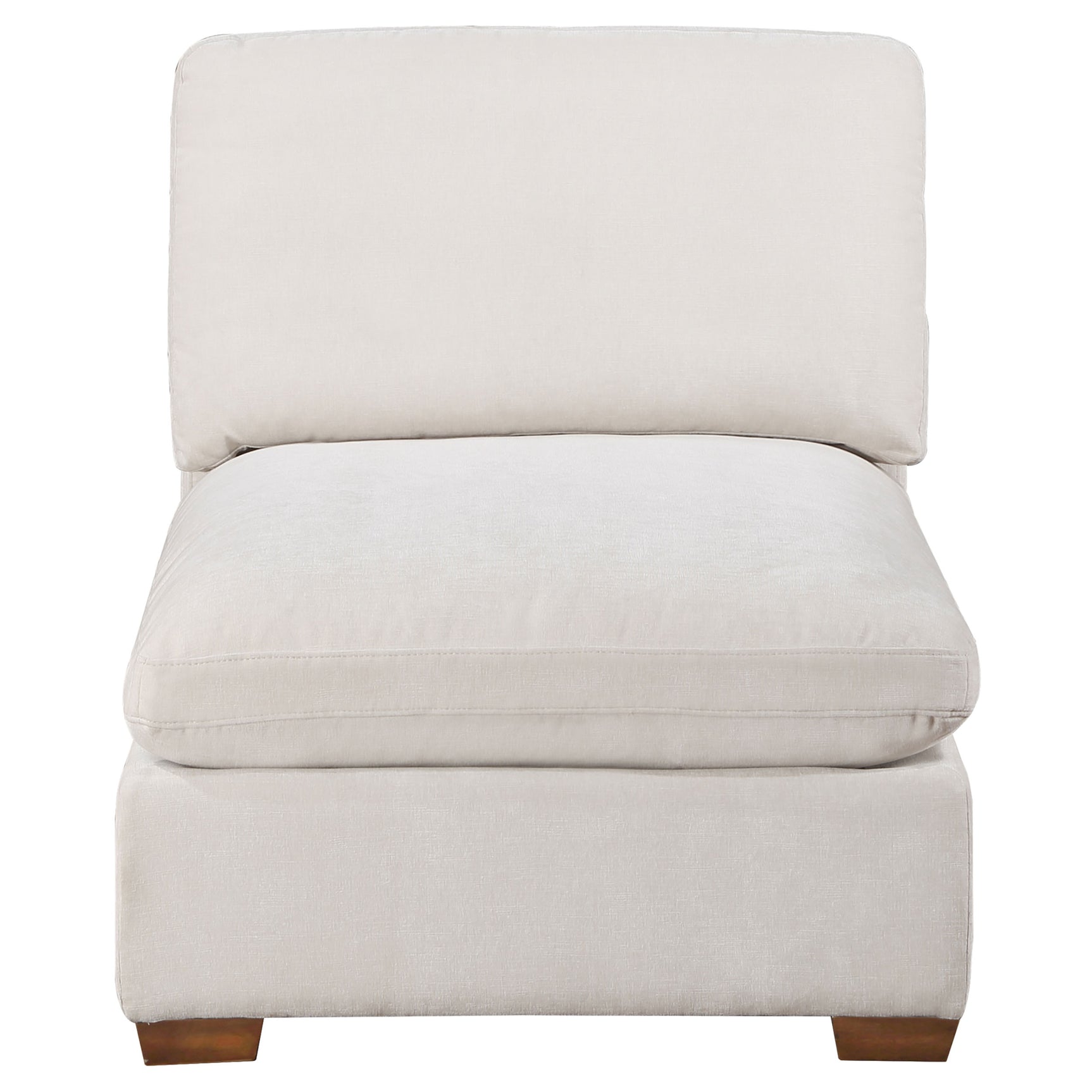 Lakeview Upholstered Armless Chair Ivory - Tampa Furniture Outlet