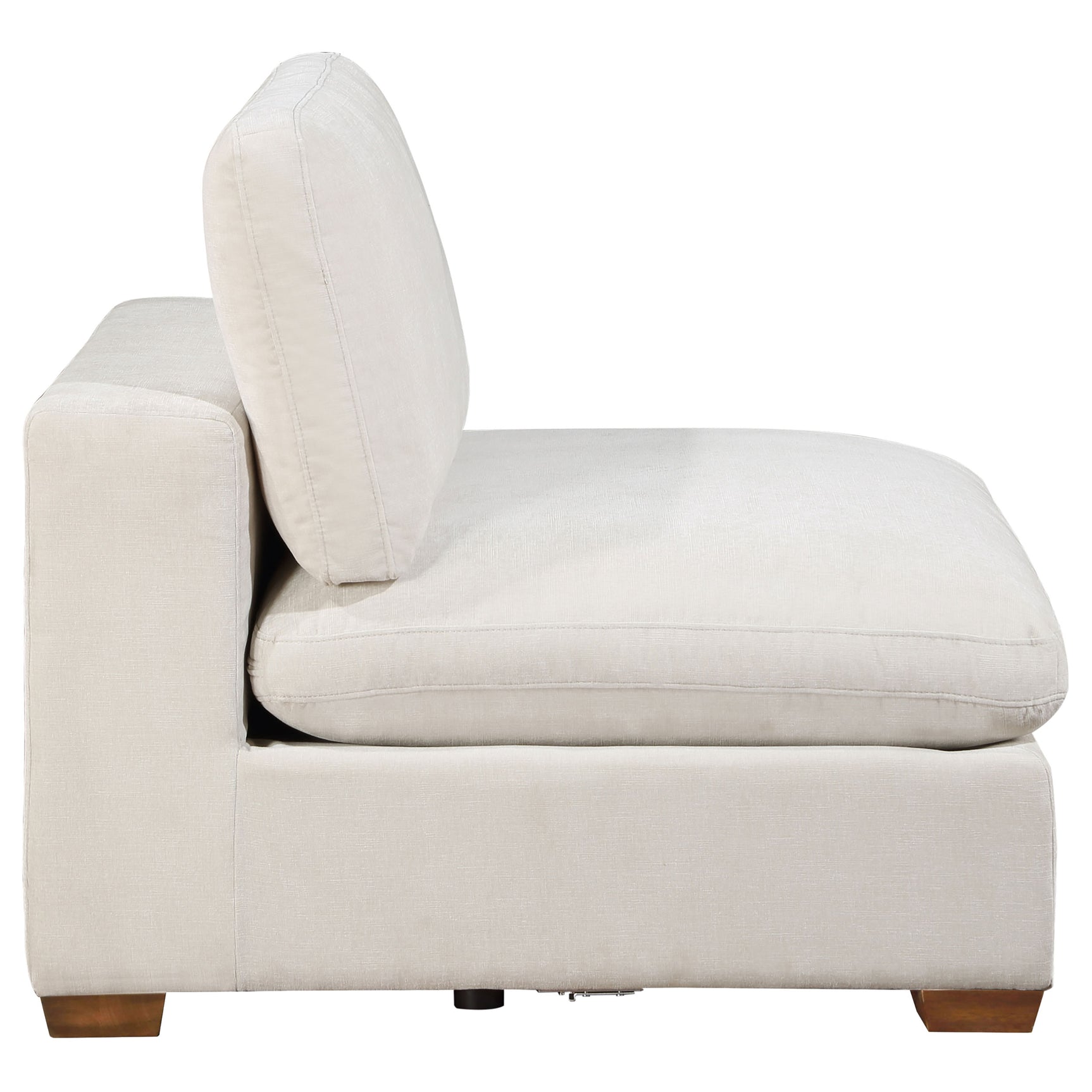 Lakeview Upholstered Armless Chair Ivory - Tampa Furniture Outlet