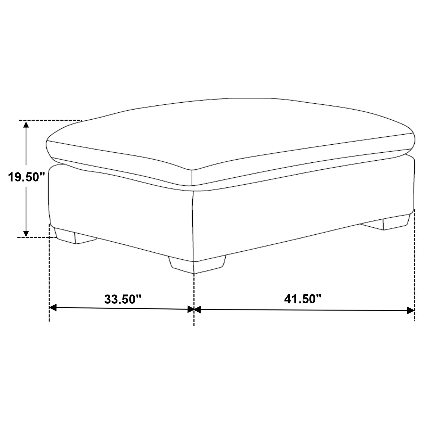 Lakeview Rectangular Upholstered Ottoman Ivory - Tampa Furniture Outlet