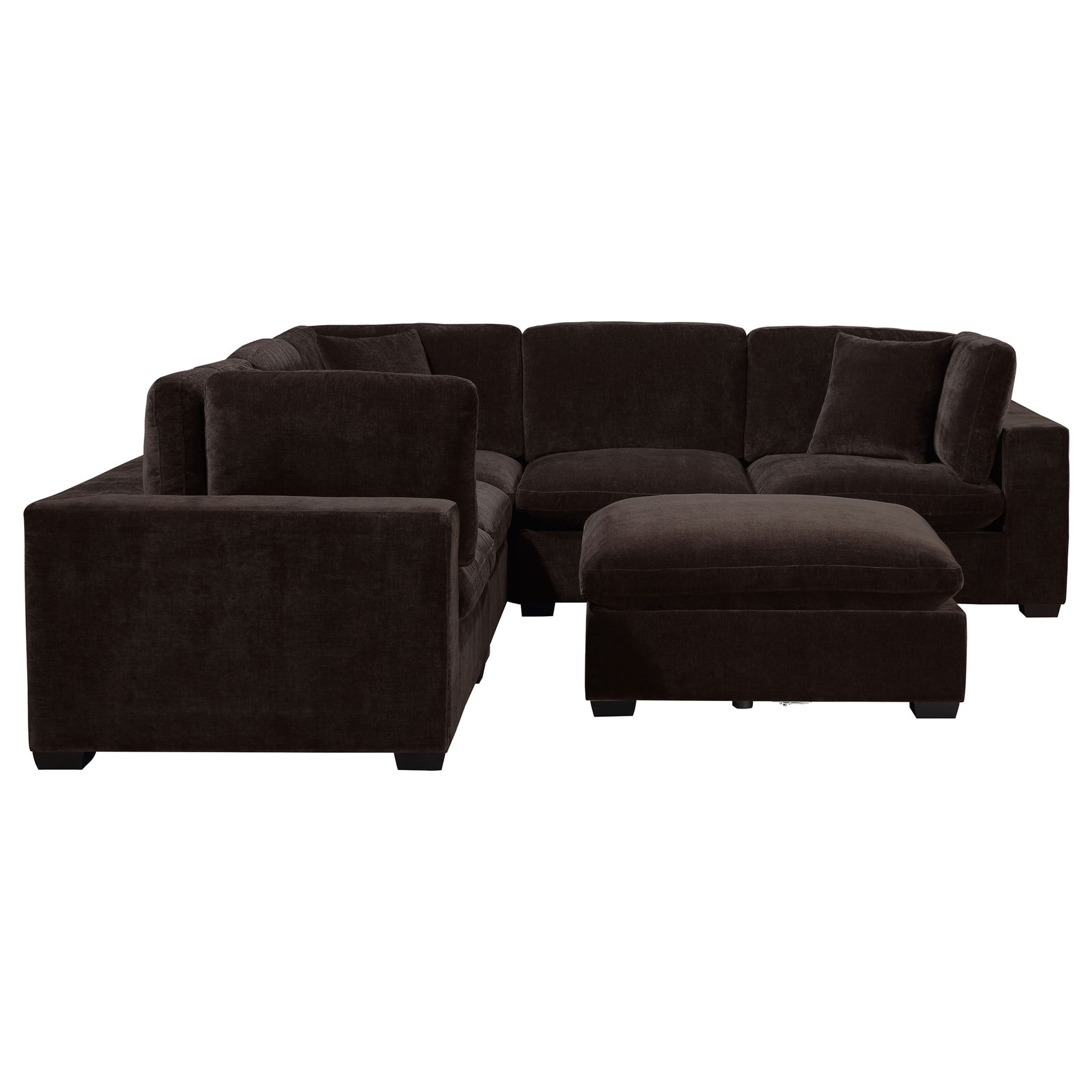 Lakeview 5-piece Upholstered Modular Sectional Chocolate - Tampa Furniture Outlet