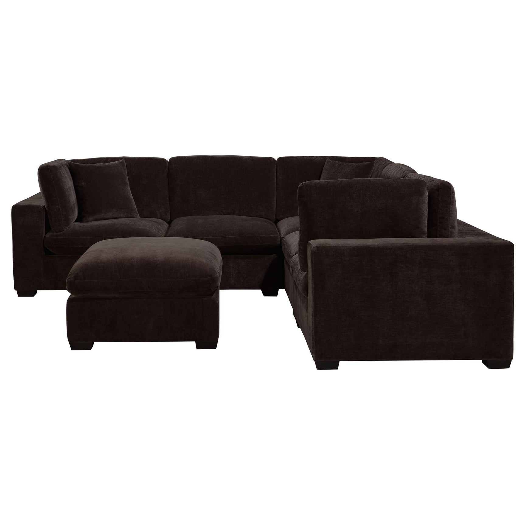 Lakeview 5-piece Upholstered Modular Sectional Chocolate - Tampa Furniture Outlet