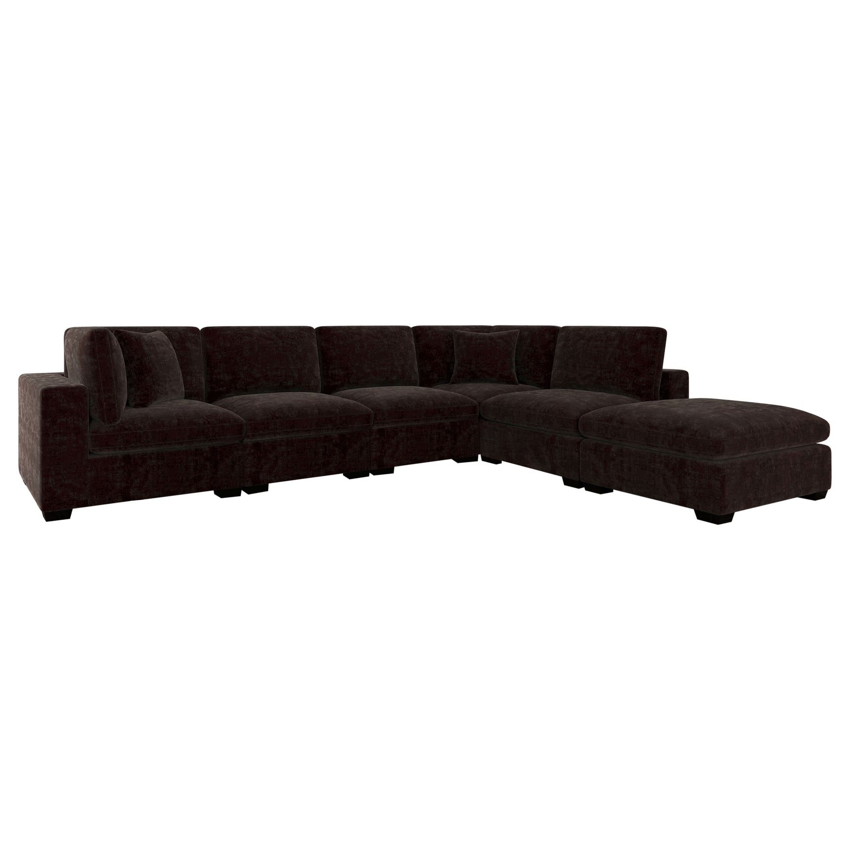 Lakeview 6-piece Upholstered Modular Sectional Chocolate - Tampa Furniture Outlet