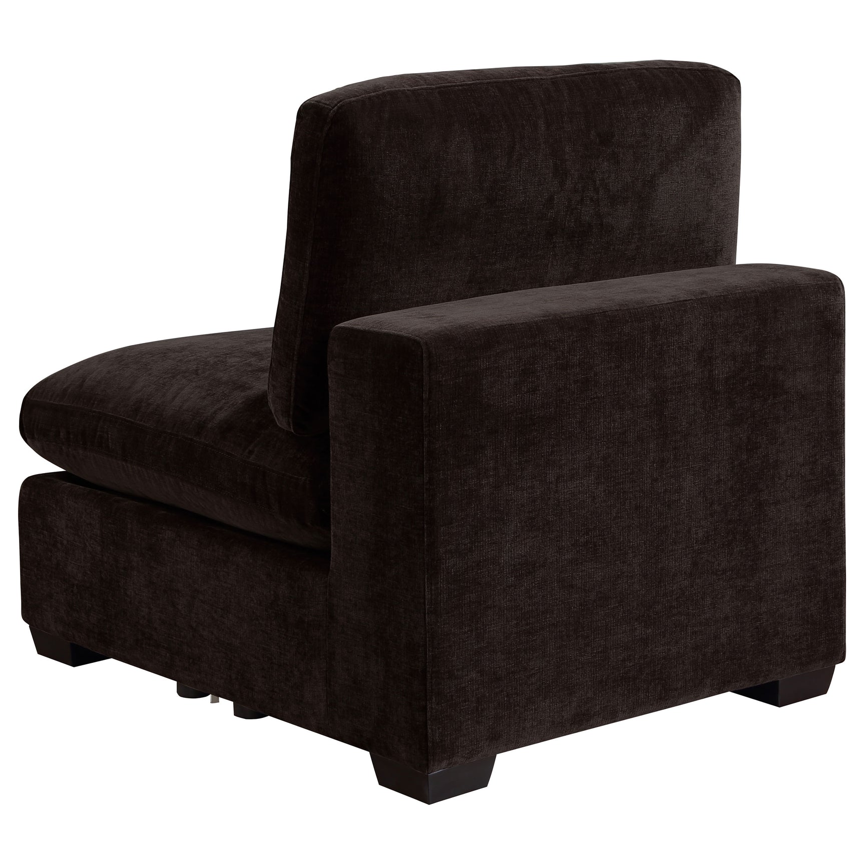 Lakeview Upholstered Armless Chair Dark Chocolate - Tampa Furniture Outlet