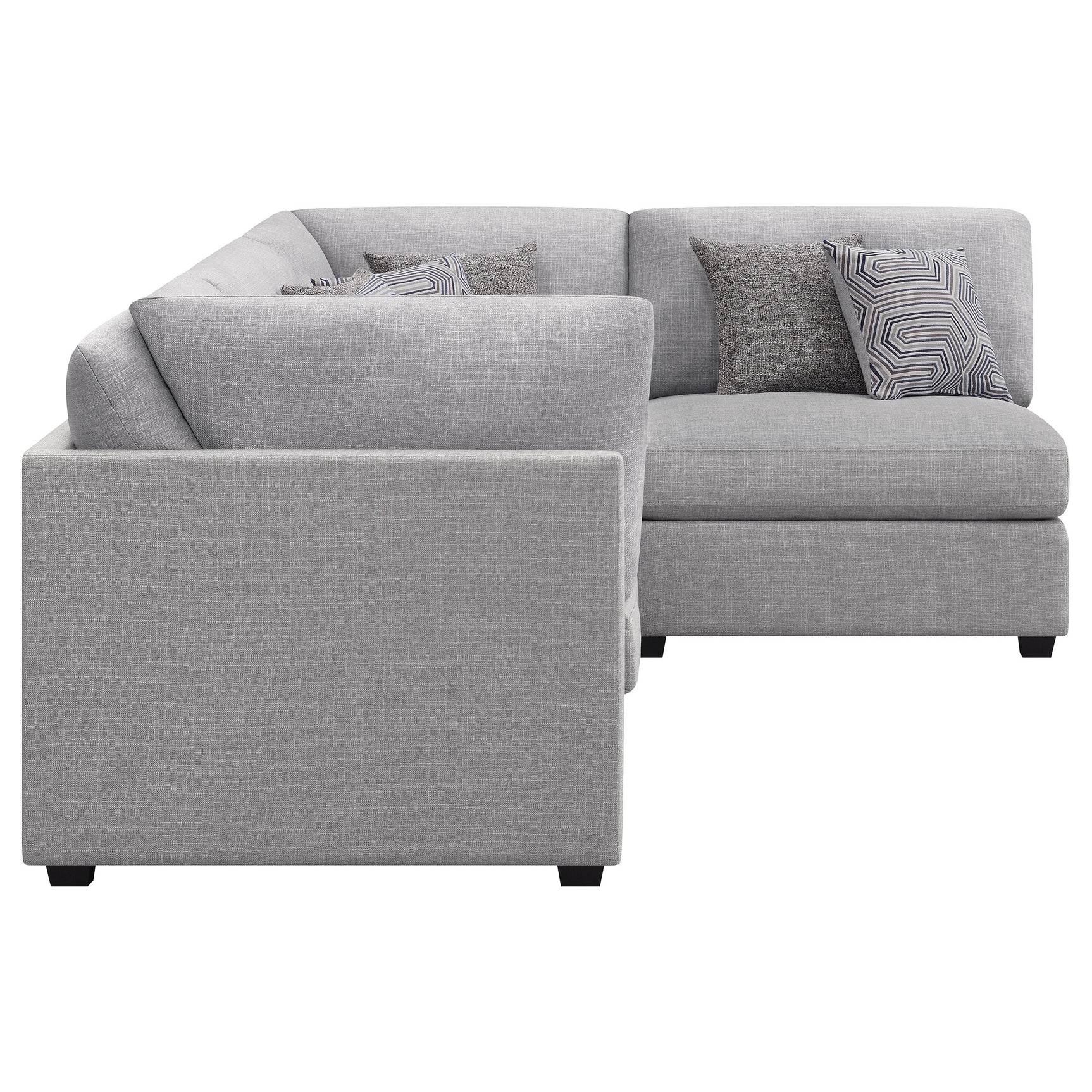 Cambria 4-piece Upholstered Modular Sectional Sofa Grey - Tampa Furniture Outlet