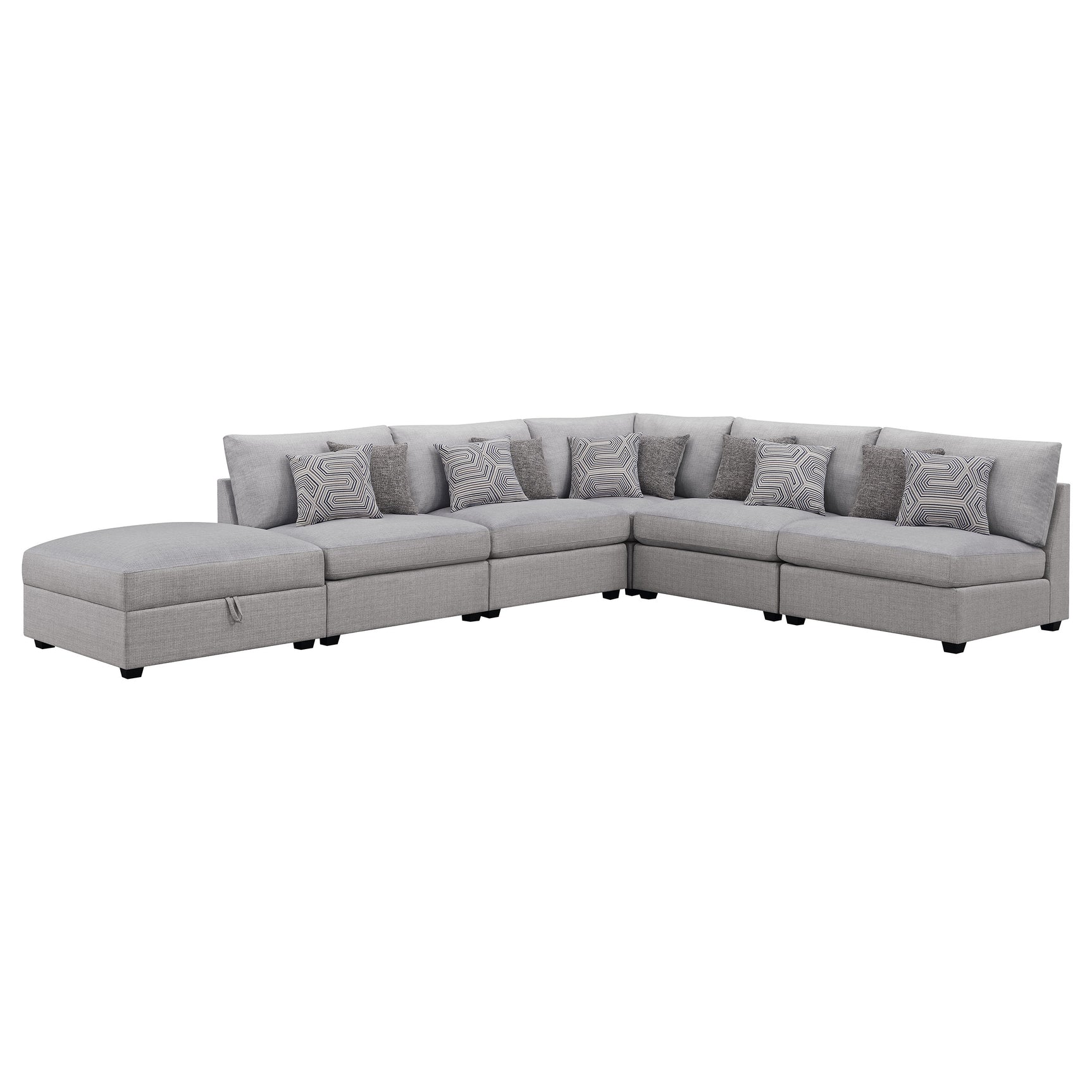 Cambria 6-piece Upholstered Modular Sectional Sofa Grey - Tampa Furniture Outlet