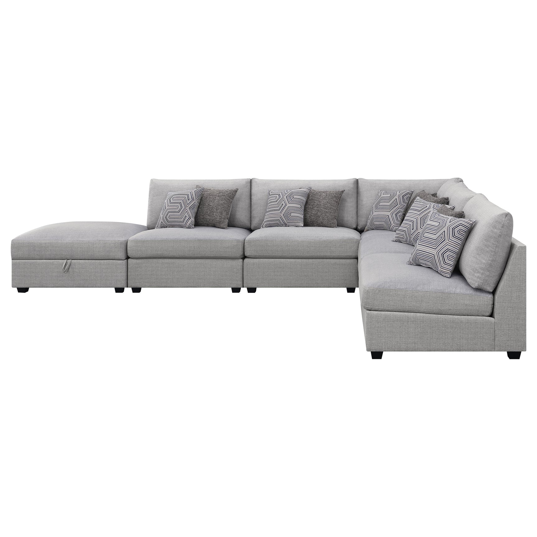 Cambria 6-piece Upholstered Modular Sectional Sofa Grey - Tampa Furniture Outlet