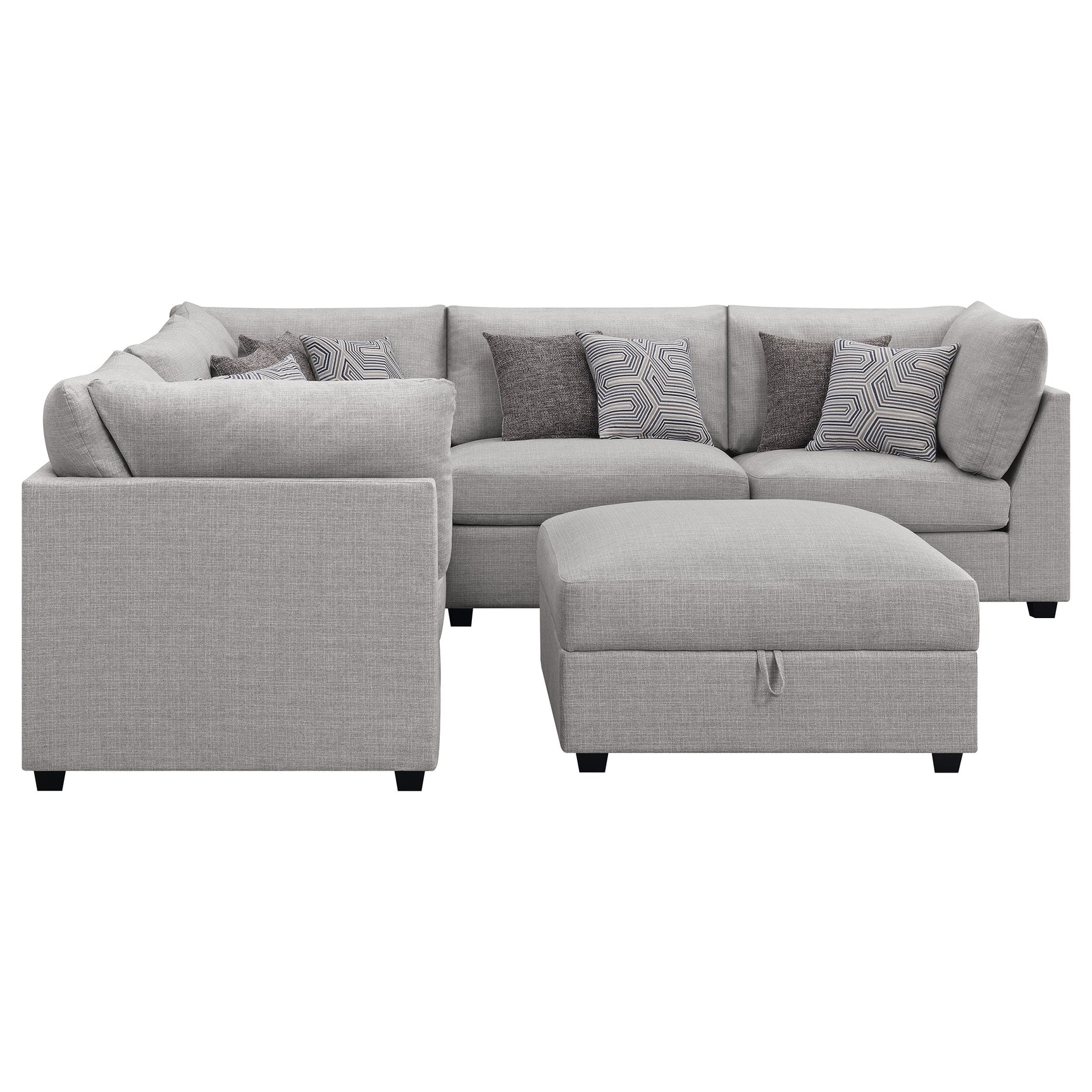 Cambria 6-piece Upholstered Modular Sectional Sofa Grey - Tampa Furniture Outlet