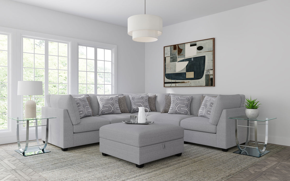 Cambria Upholstered Armless Chair Grey