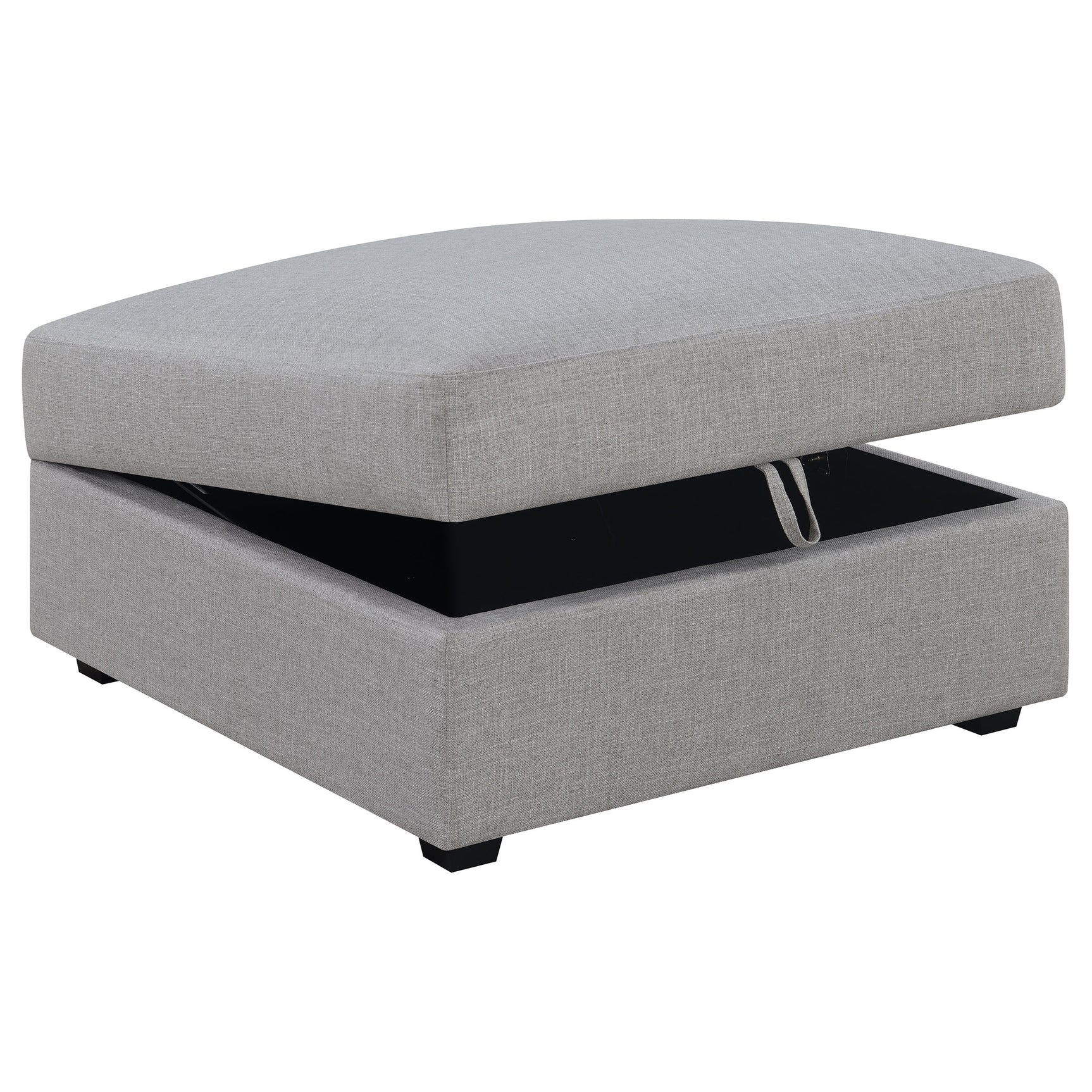 Cambria Square Upholstered Storage Ottoman Grey - Tampa Furniture Outlet