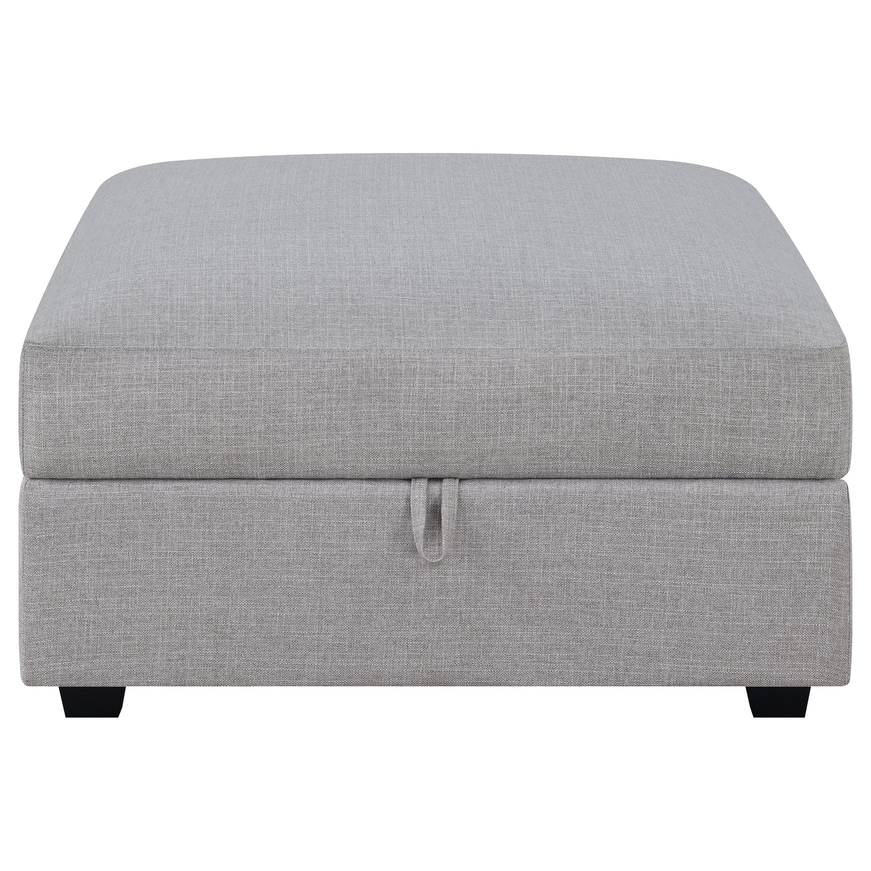 Cambria Square Upholstered Storage Ottoman Grey - Tampa Furniture Outlet