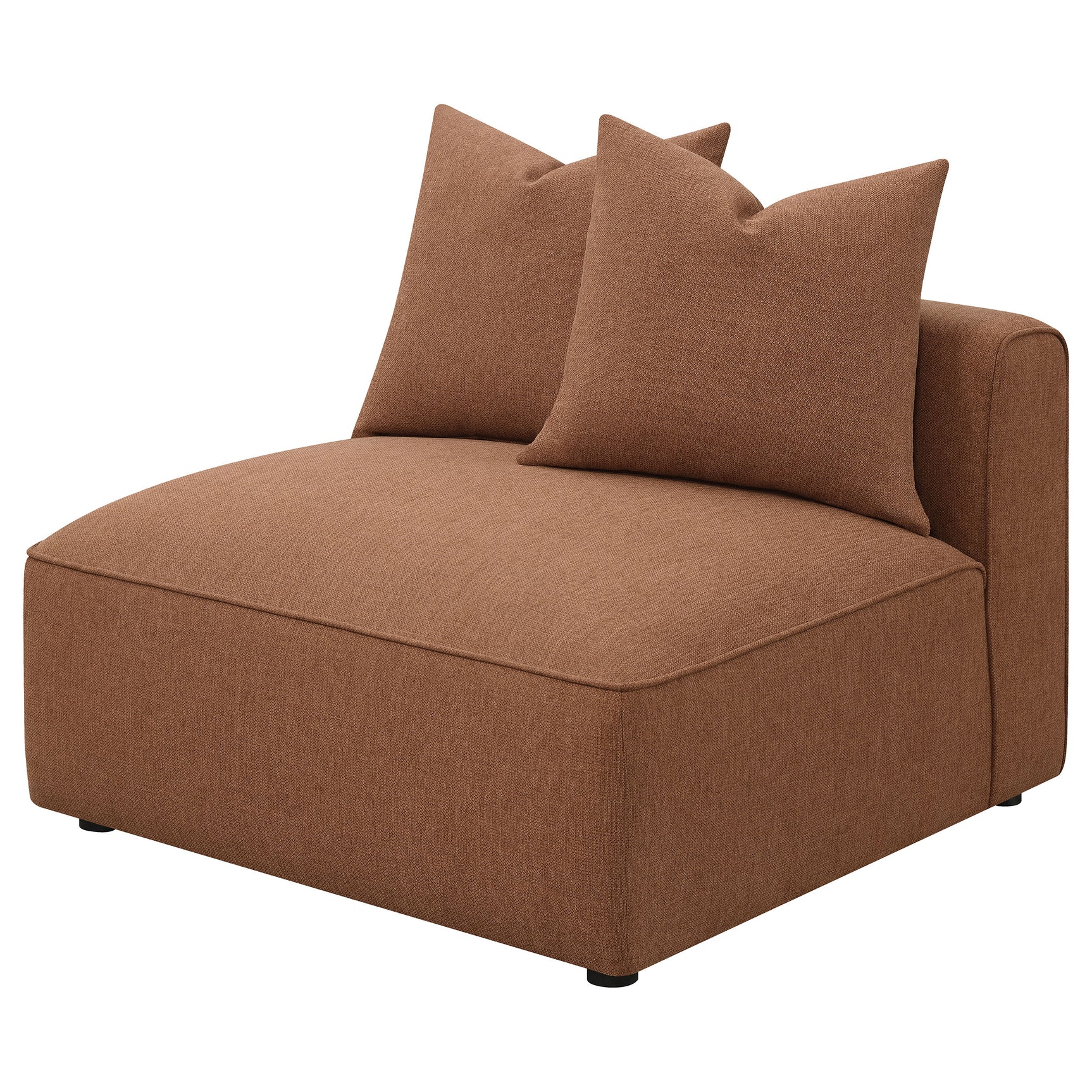 Jennifer Upholstered Armless Chair Terracotta - Tampa Furniture Outlet