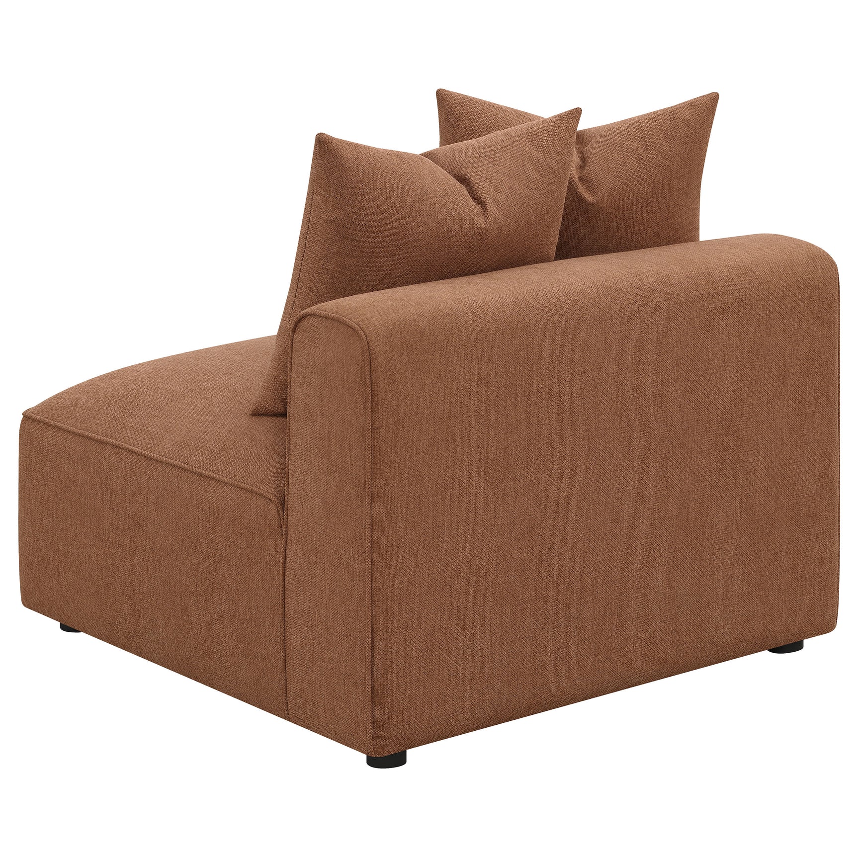 Jennifer Upholstered Armless Chair Terracotta - Tampa Furniture Outlet