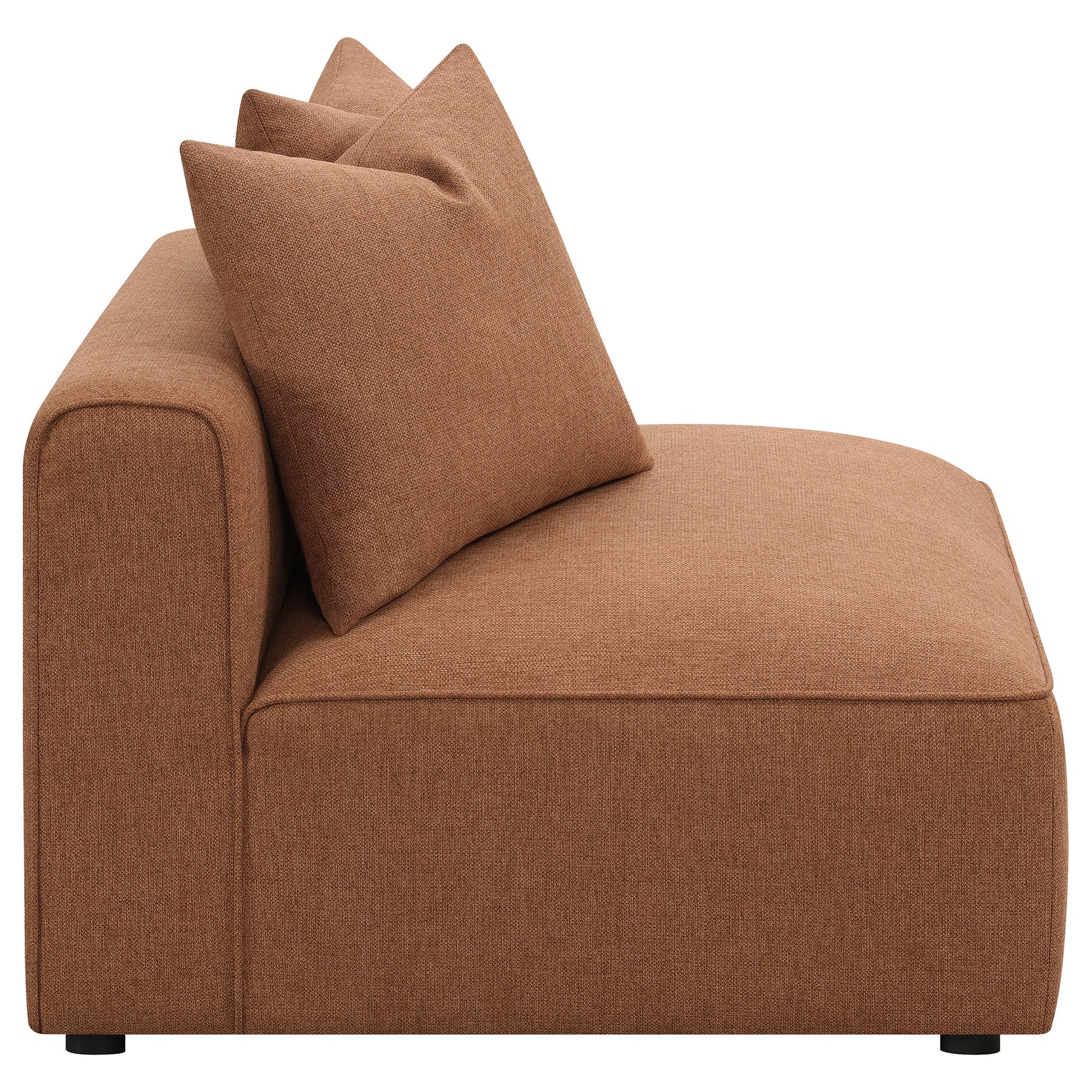 Jennifer Upholstered Armless Chair Terracotta - Tampa Furniture Outlet