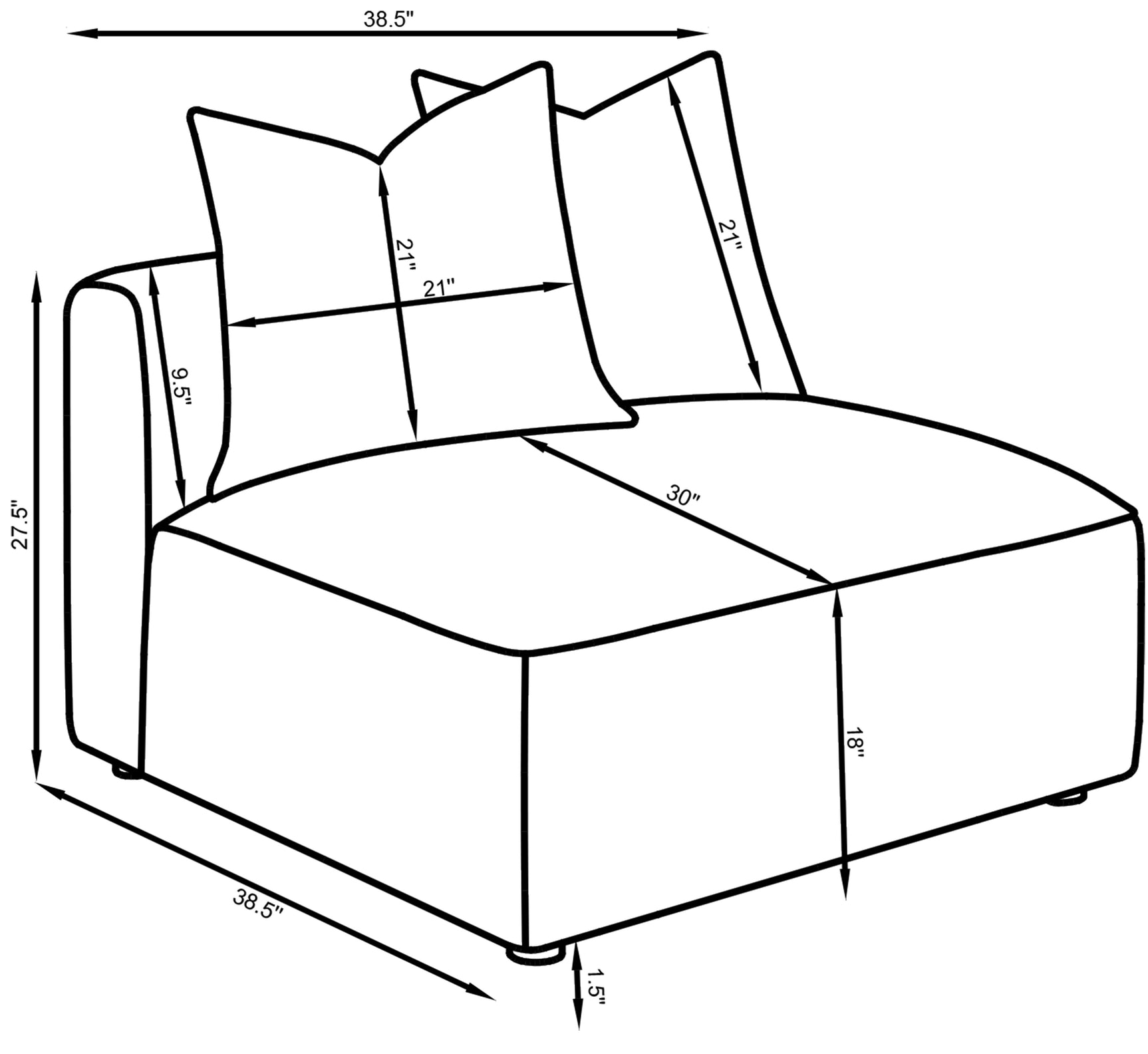 Jennifer Upholstered Armless Chair Terracotta - Tampa Furniture Outlet