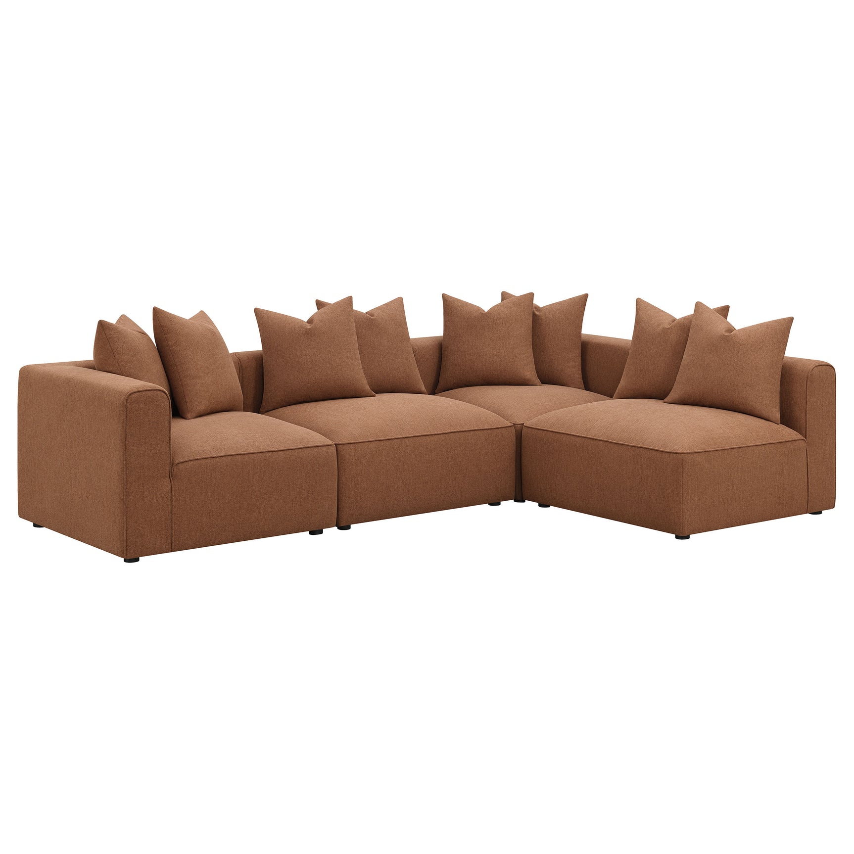 Jennifer Upholstered Corner Chair Terracotta - Tampa Furniture Outlet