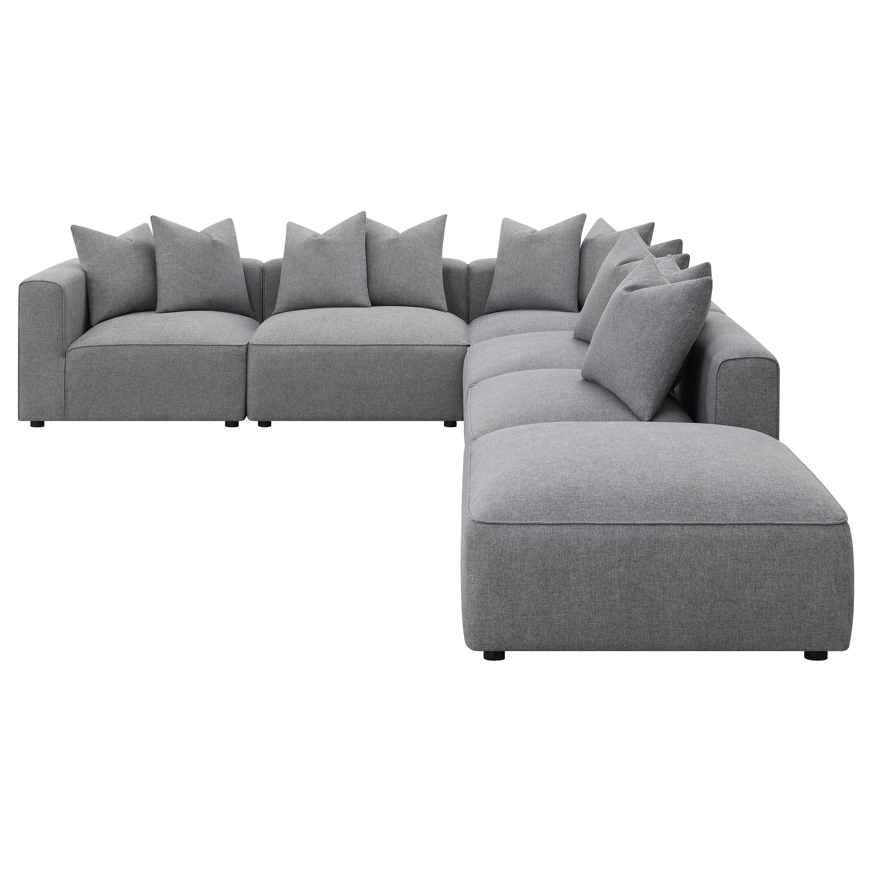 Jennifer 6-piece Upholstered Modular Sectional Grey - Tampa Furniture Outlet