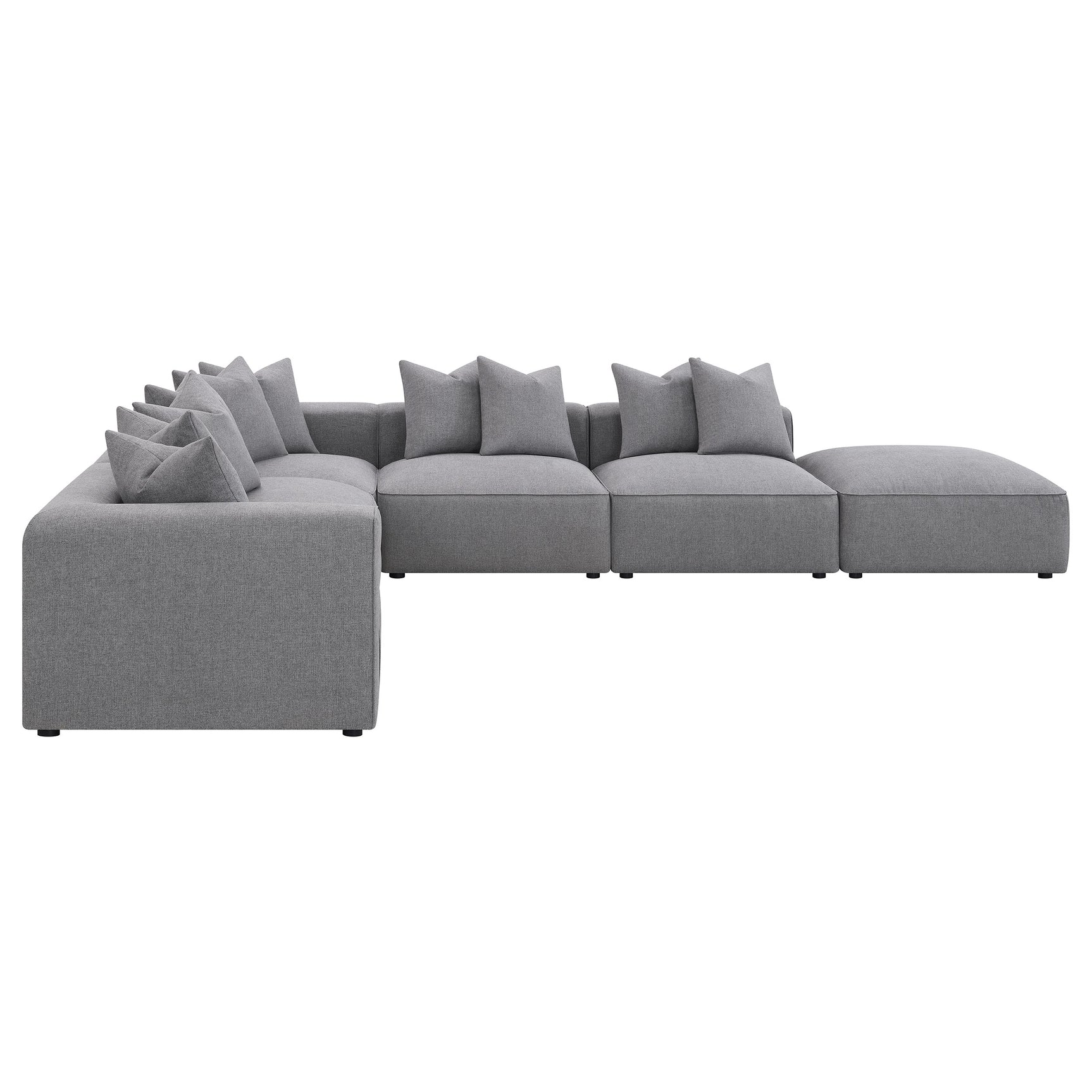 Jennifer 6-piece Upholstered Modular Sectional Grey - Tampa Furniture Outlet