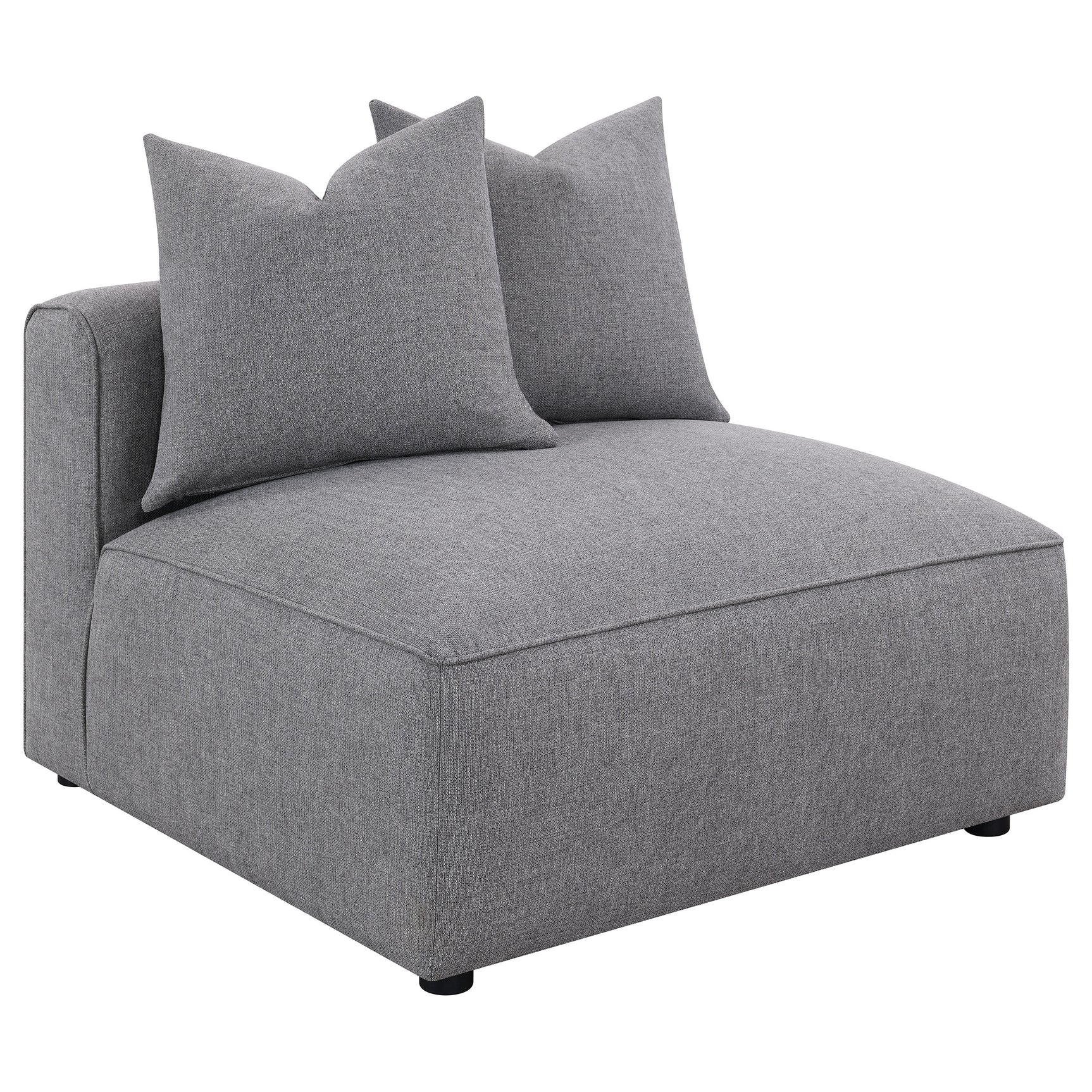 Tampa Furniture Outlet - Coaster - Jennifer Upholstered Armless Chair Grey - 551594