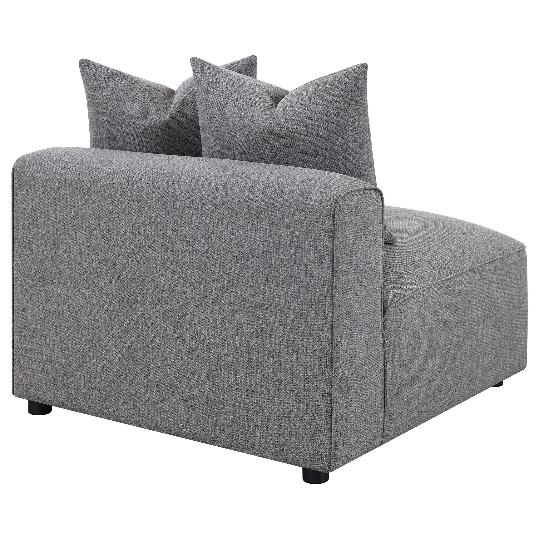 Jennifer Upholstered Armless Chair Grey - Tampa Furniture Outlet