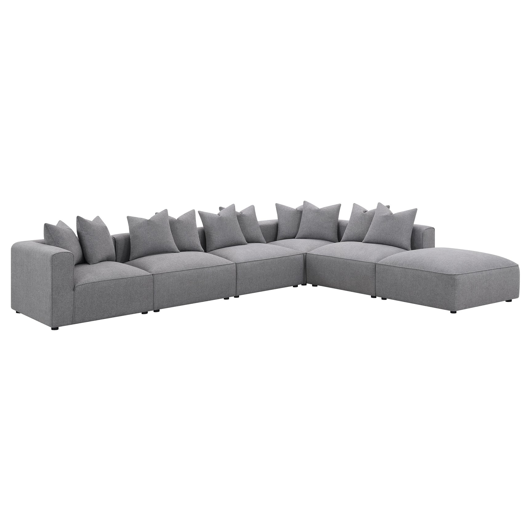 Jennifer Upholstered Armless Chair Grey - Tampa Furniture Outlet