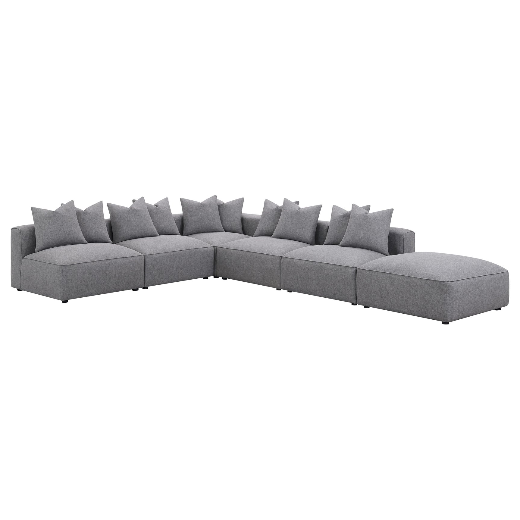 Jennifer Upholstered Armless Chair Grey - Tampa Furniture Outlet