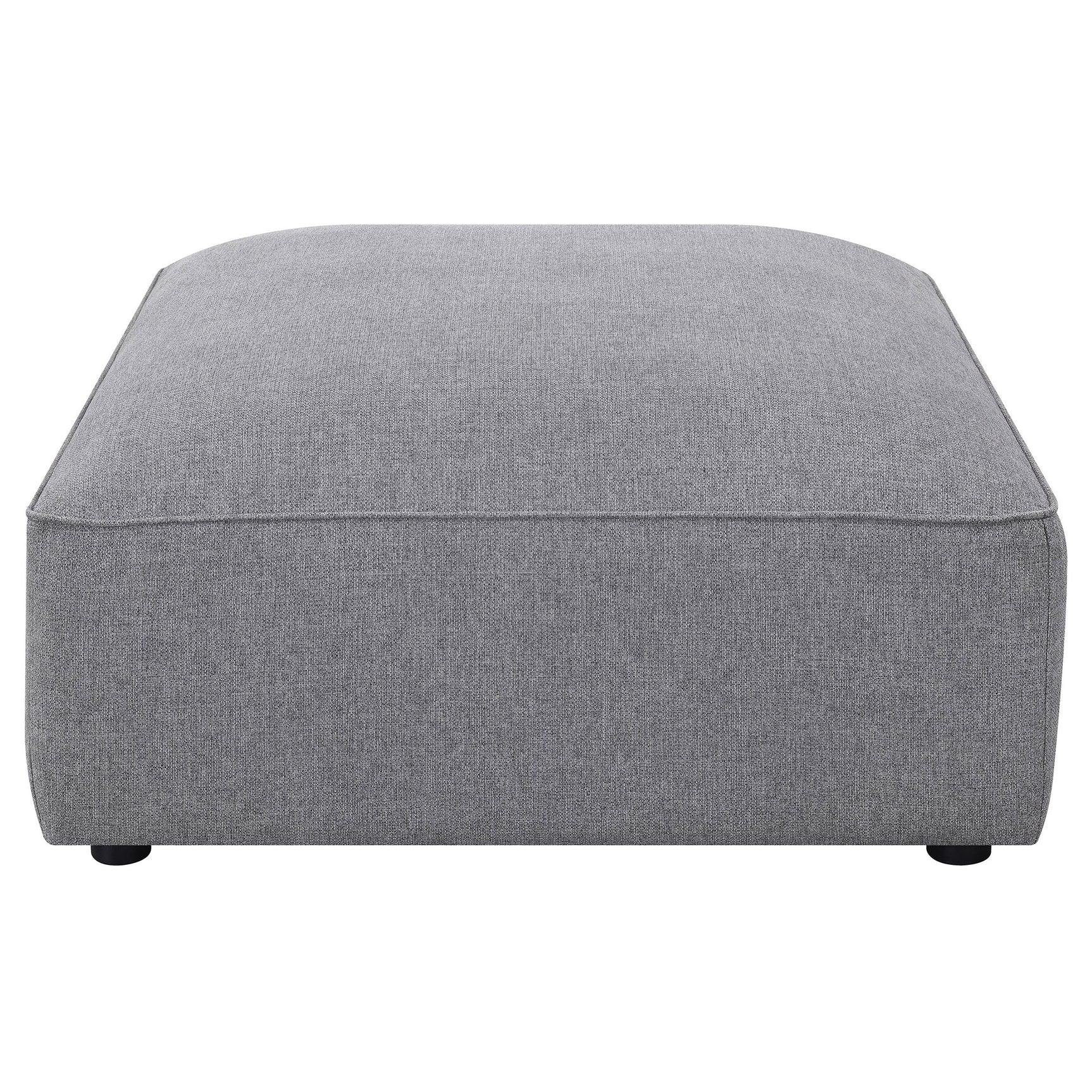 Jennifer Square Upholstered Ottoman Grey - Tampa Furniture Outlet