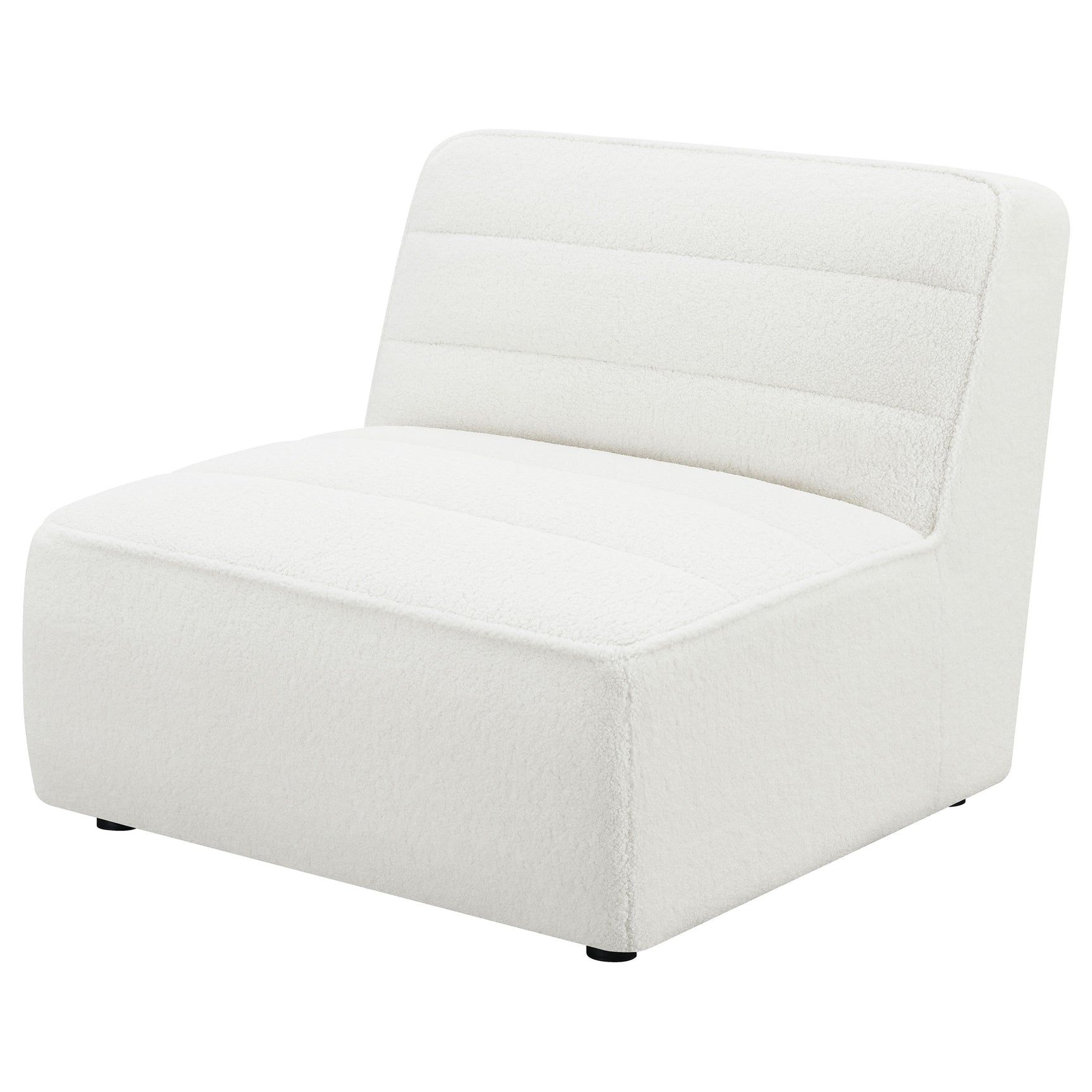 Sunny Upholstered Armless Chair Natural - Tampa Furniture Outlet
