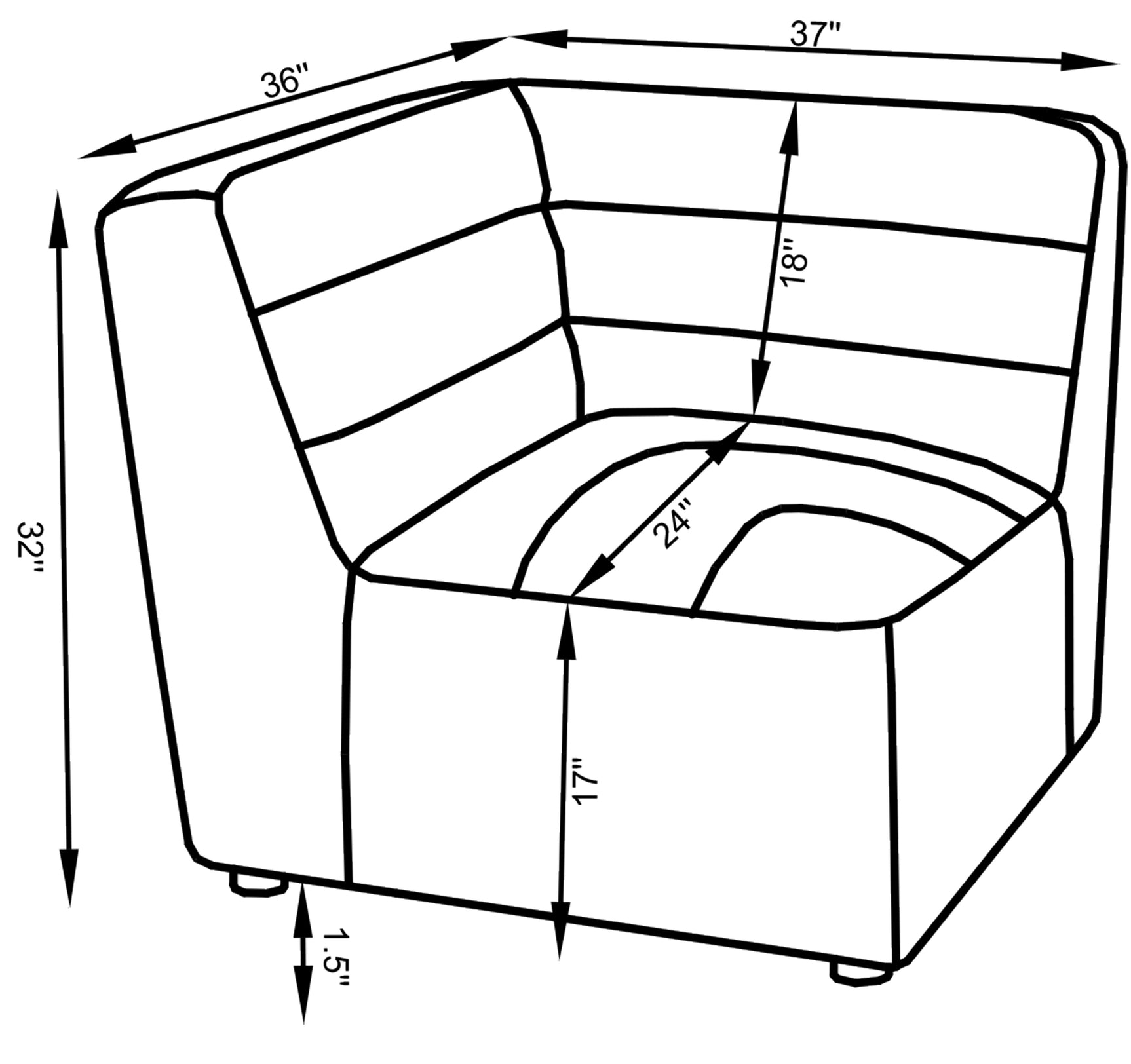 Sunny Upholstered Corner Chair Natural - Tampa Furniture Outlet