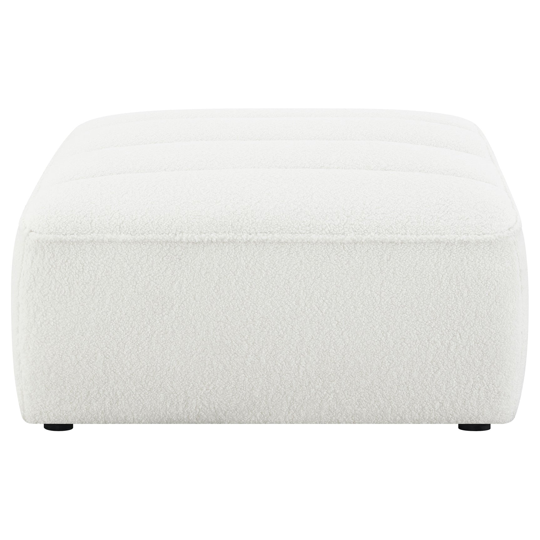 Sunny Square Upholstered Ottoman Natural - Tampa Furniture Outlet