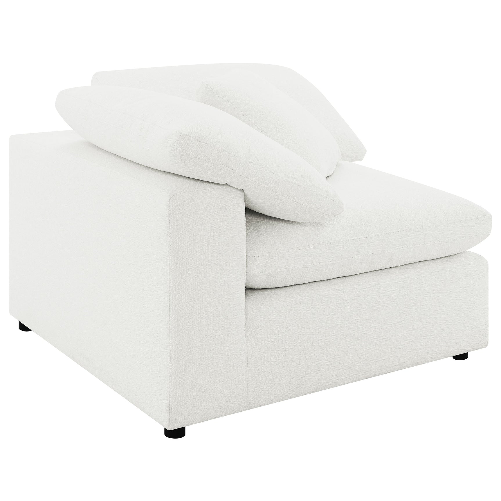 Raleigh Boucle Upholstered Corner Chair Ivory - Tampa Furniture Outlet