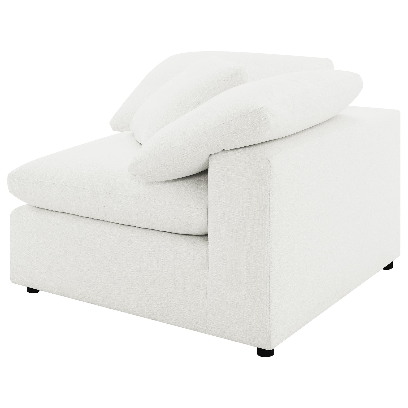 Raleigh Boucle Upholstered Corner Chair Ivory - Tampa Furniture Outlet