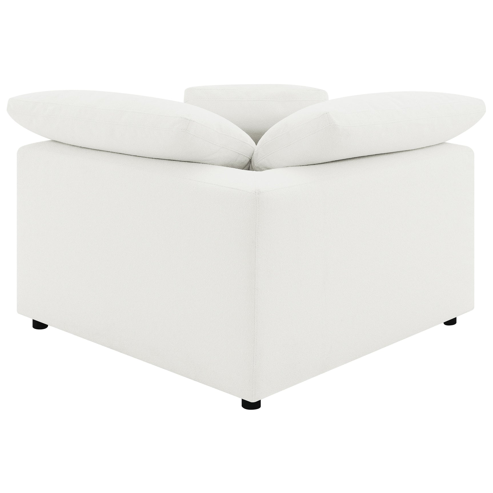 Raleigh Boucle Upholstered Corner Chair Ivory - Tampa Furniture Outlet