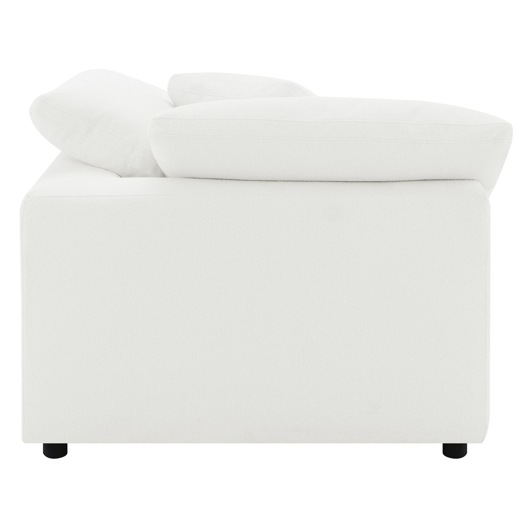 Raleigh Boucle Upholstered Corner Chair Ivory - Tampa Furniture Outlet