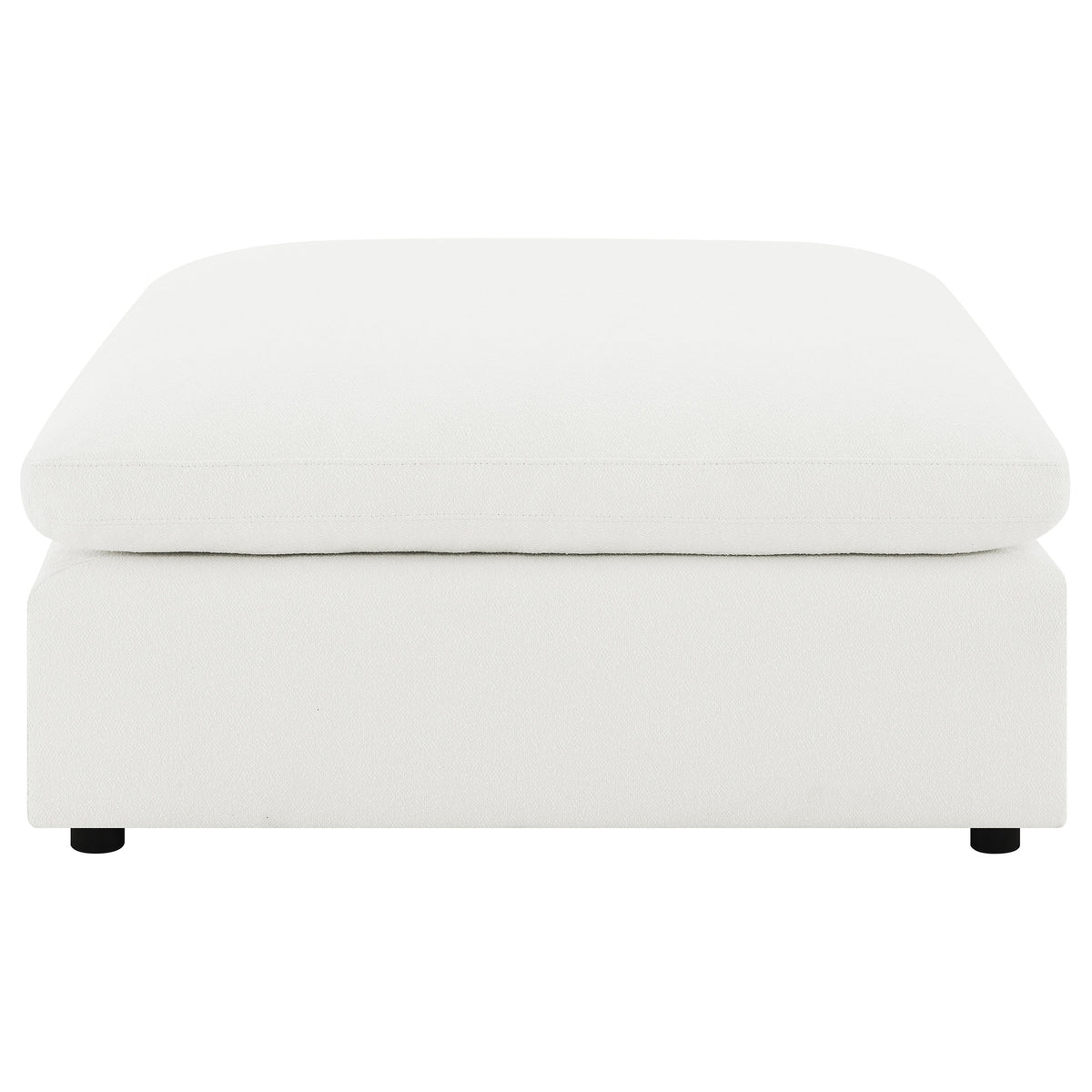 Raleigh Boucle Upholstered Ottoman Ivory